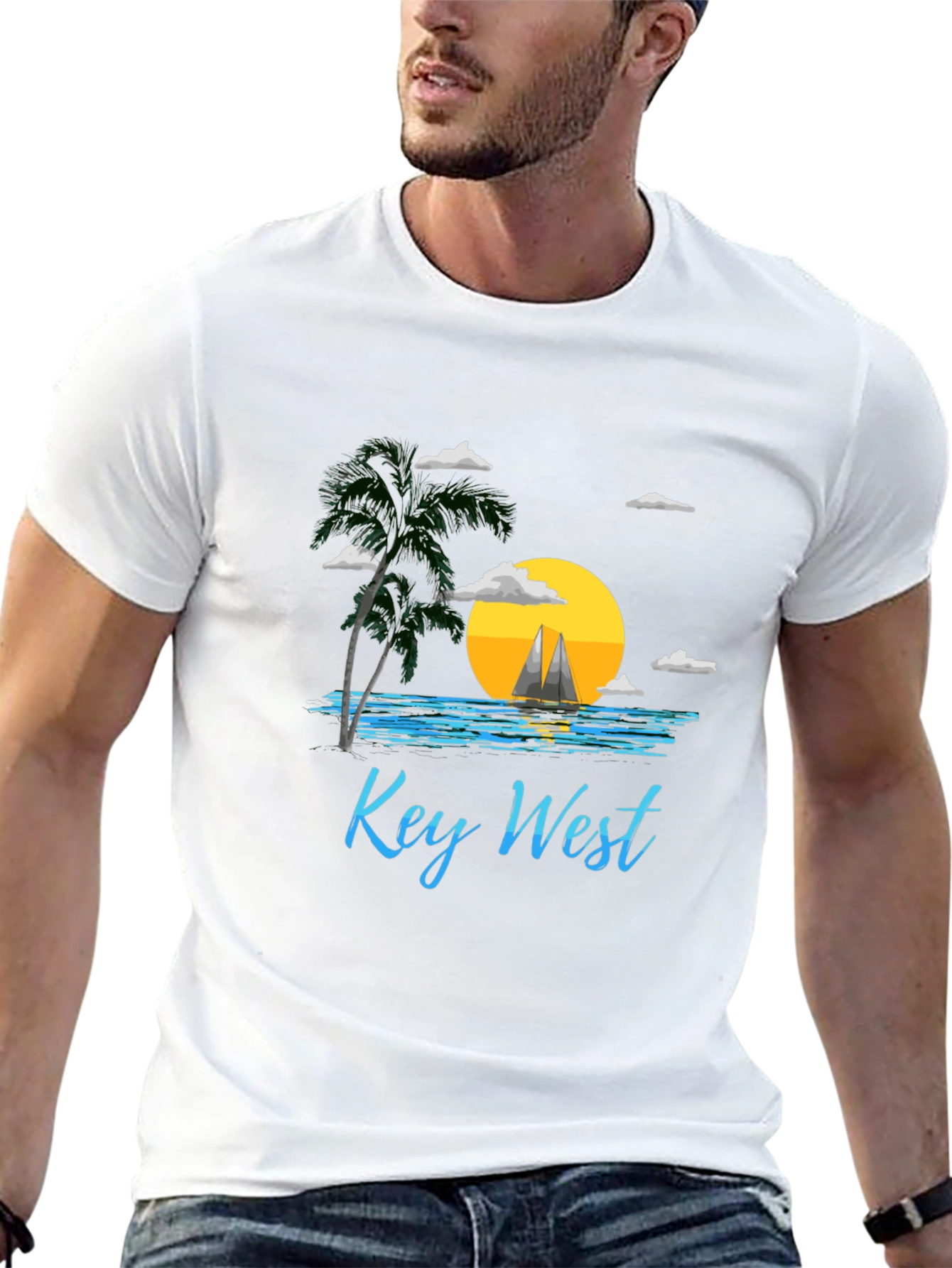 Key West T-Shirt - Island Sunset Graphic Tee