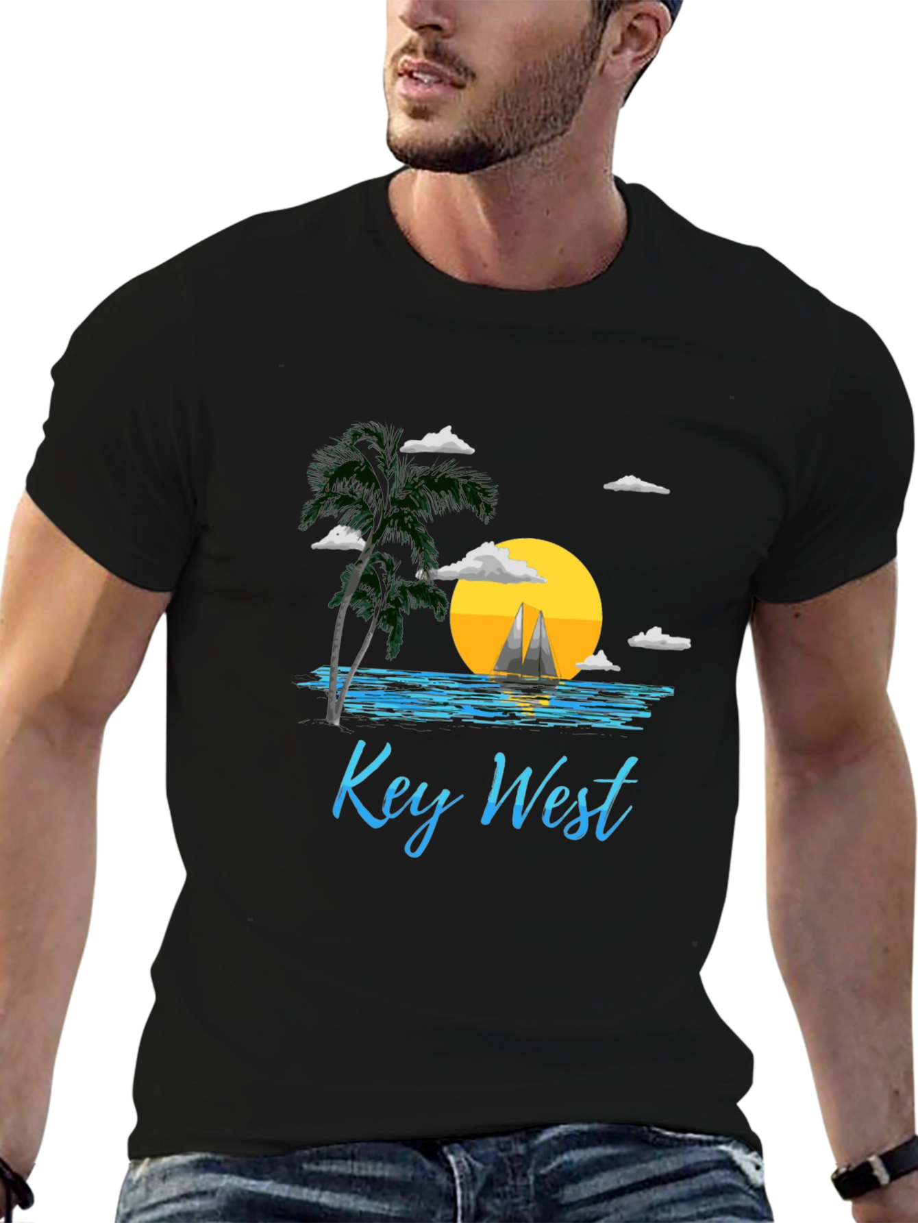 Key West T-Shirt - Island Sunset Graphic Tee