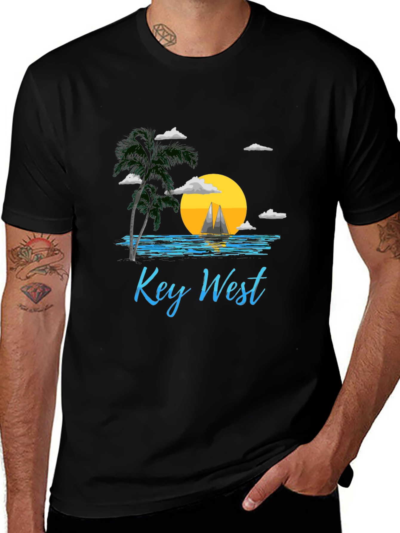 Key West T-Shirt - Island Sunset Graphic Tee