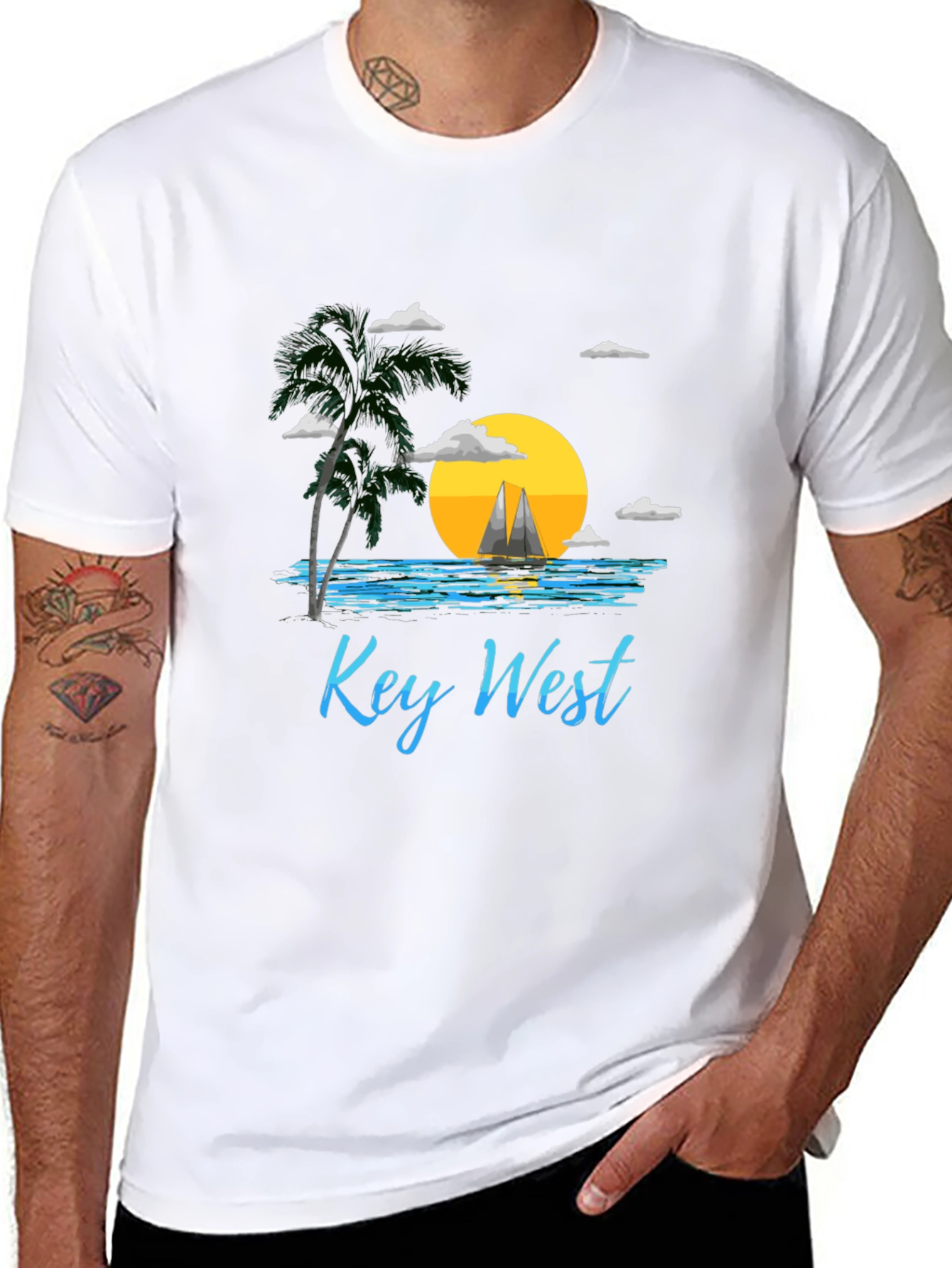 Key West T-Shirt - Island Sunset Graphic Tee