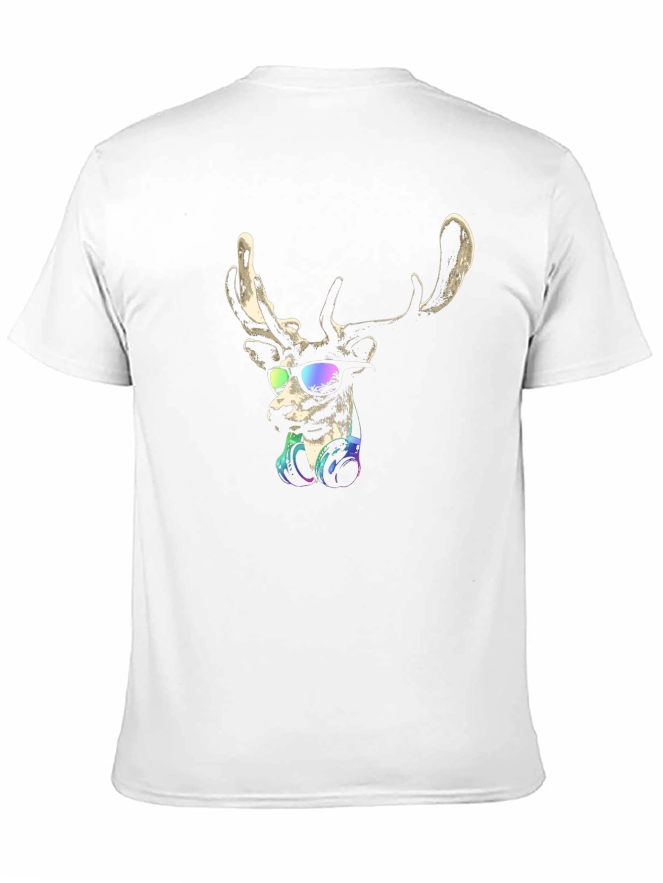 Cool Deer Graphic T-Shirt - Mens Black Tee