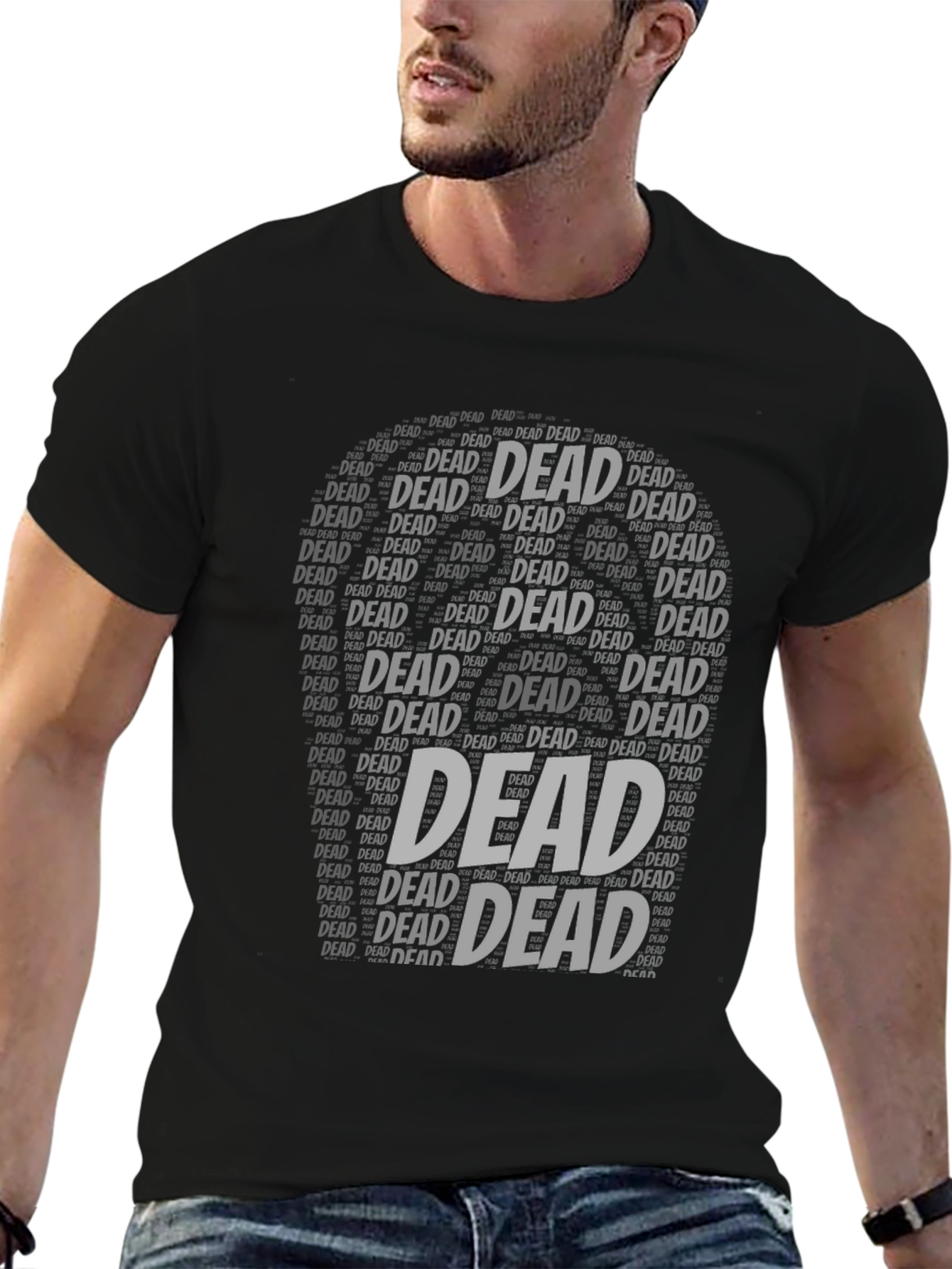 Dead Word Art Black T-Shirt