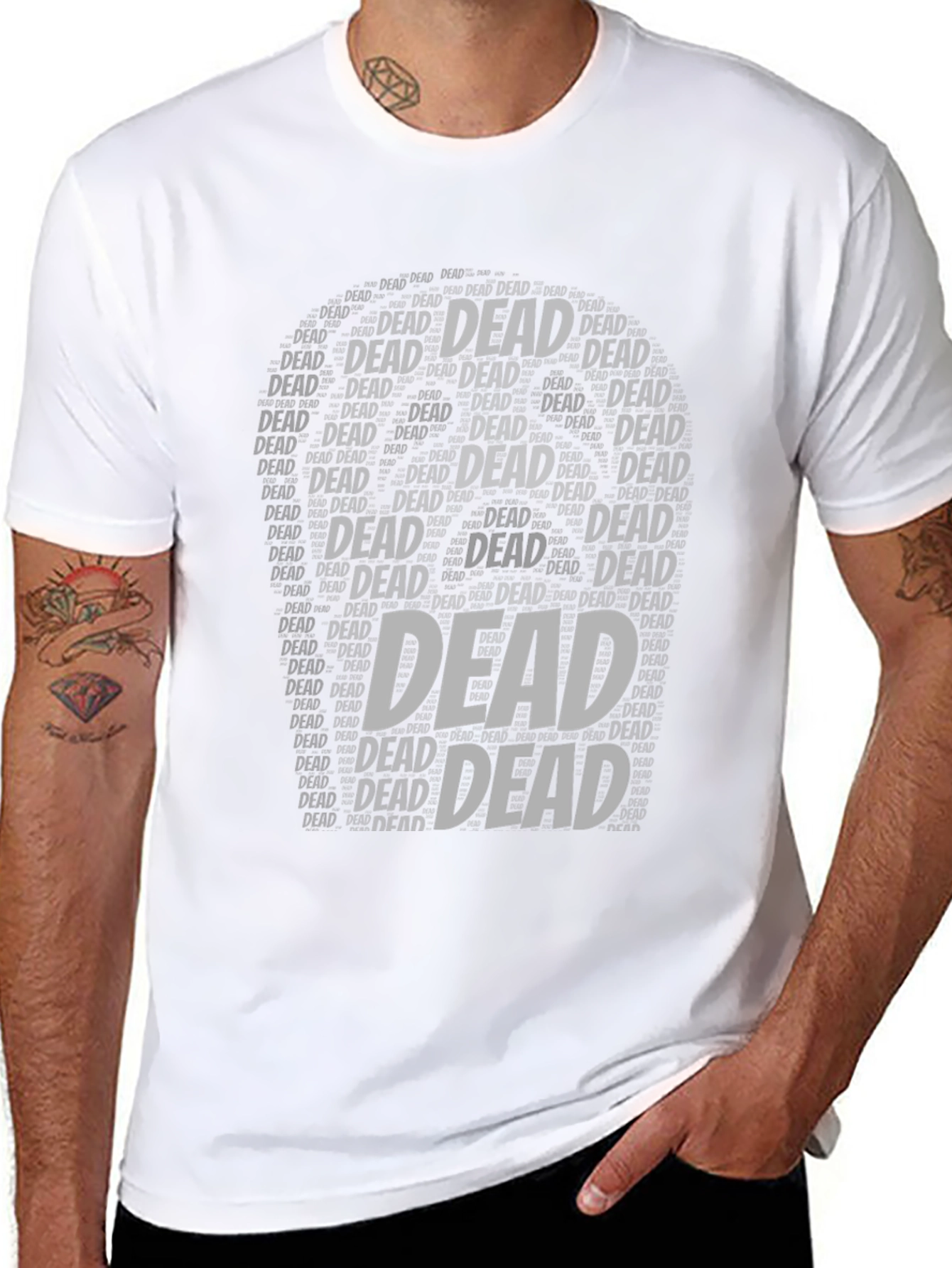 Dead Word Art Black T-Shirt