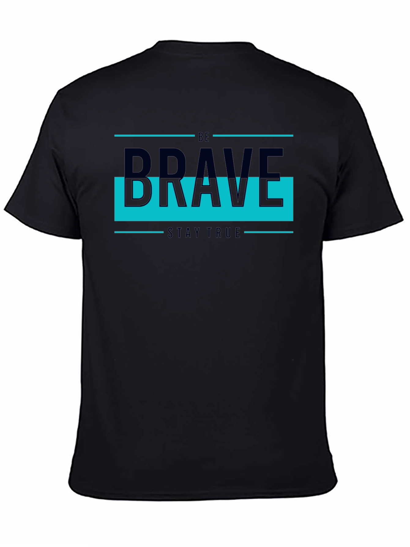 Be Brave Graphic Tee - Mens Casual Black T-Shirt