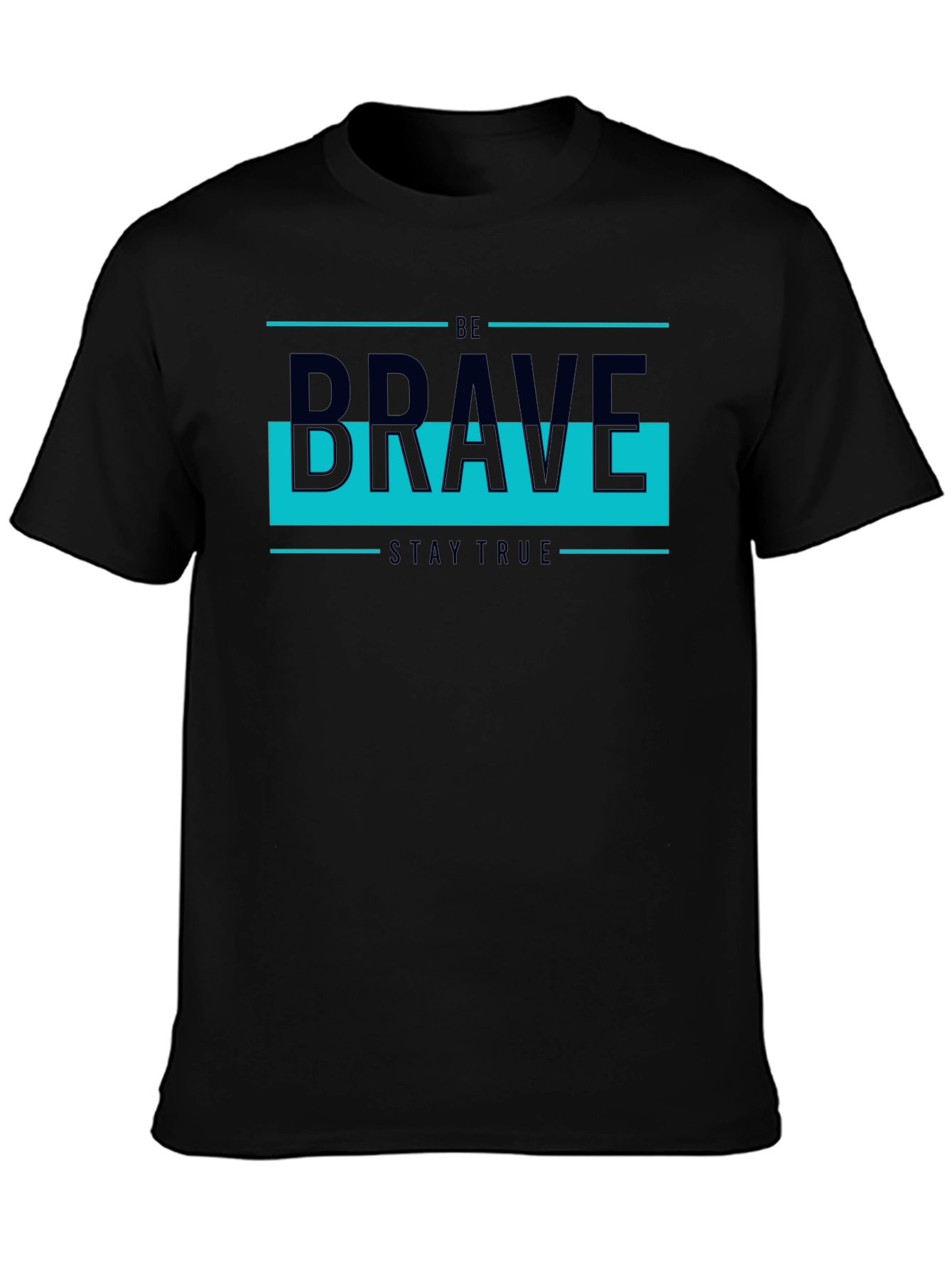 Be Brave Graphic Tee - Mens Casual Black T-Shirt