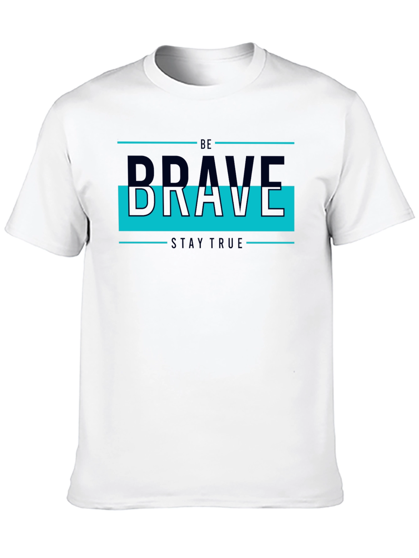 Be Brave Graphic Tee - Mens Casual Black T-Shirt