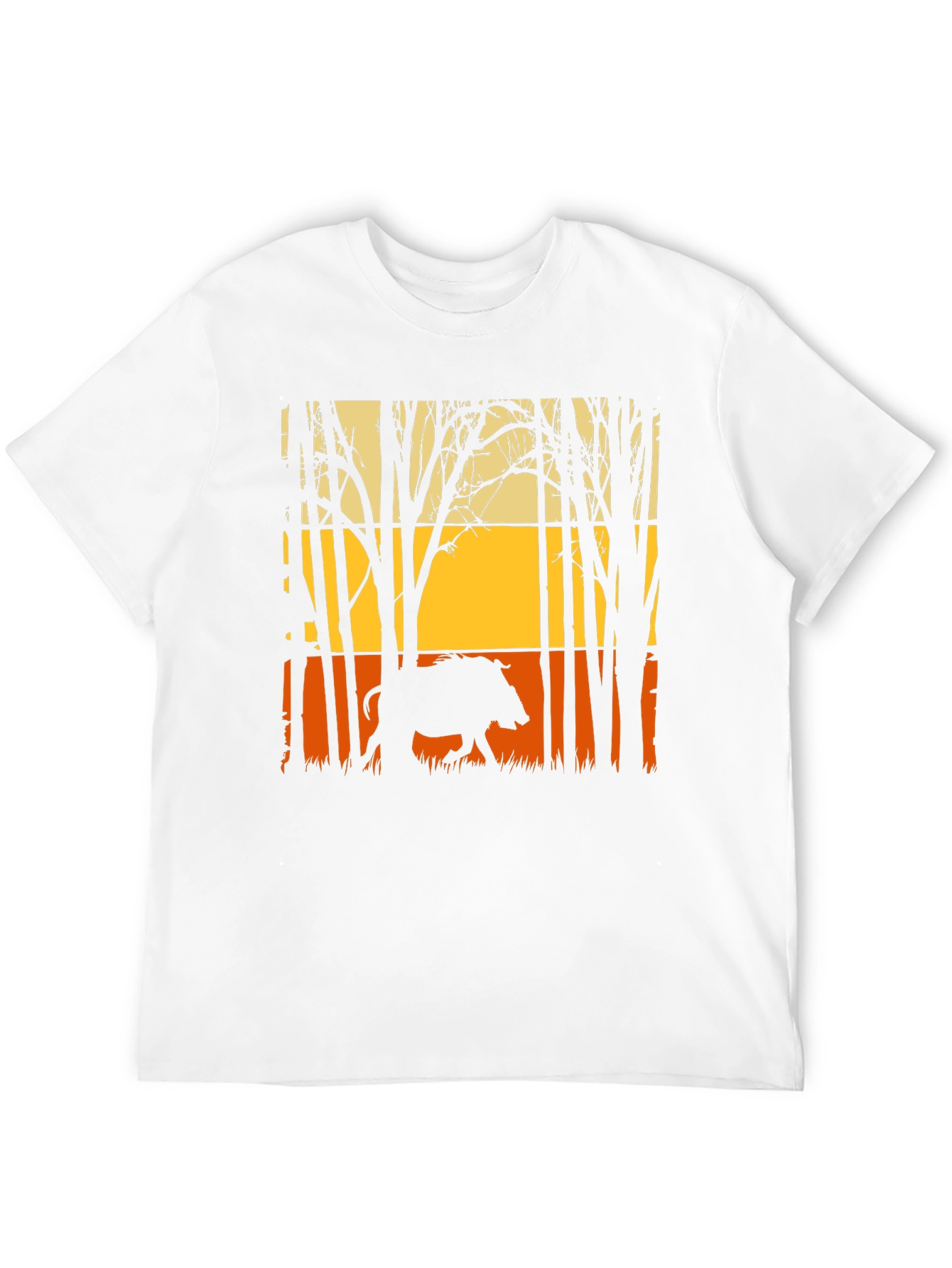 Wild Boar Silhouette Graphic Tee - Nature Lovers Shirt