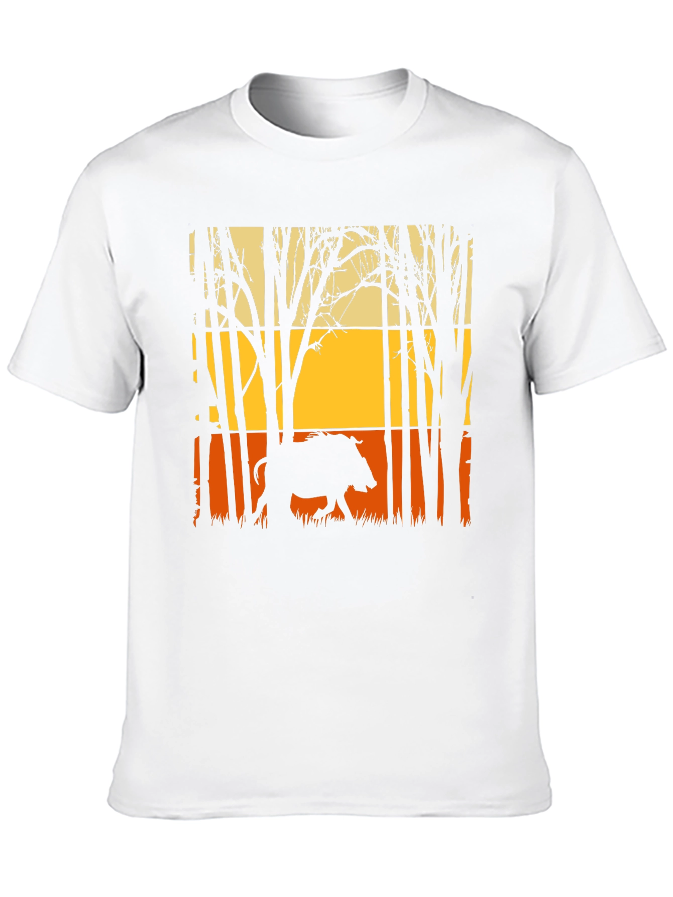 Wild Boar Silhouette Graphic Tee - Nature Lovers Shirt