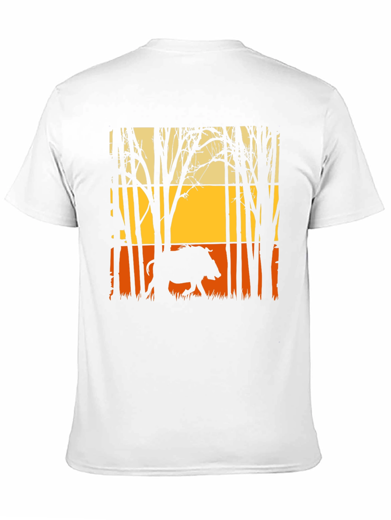 Wild Boar Silhouette Graphic Tee - Nature Lovers Shirt