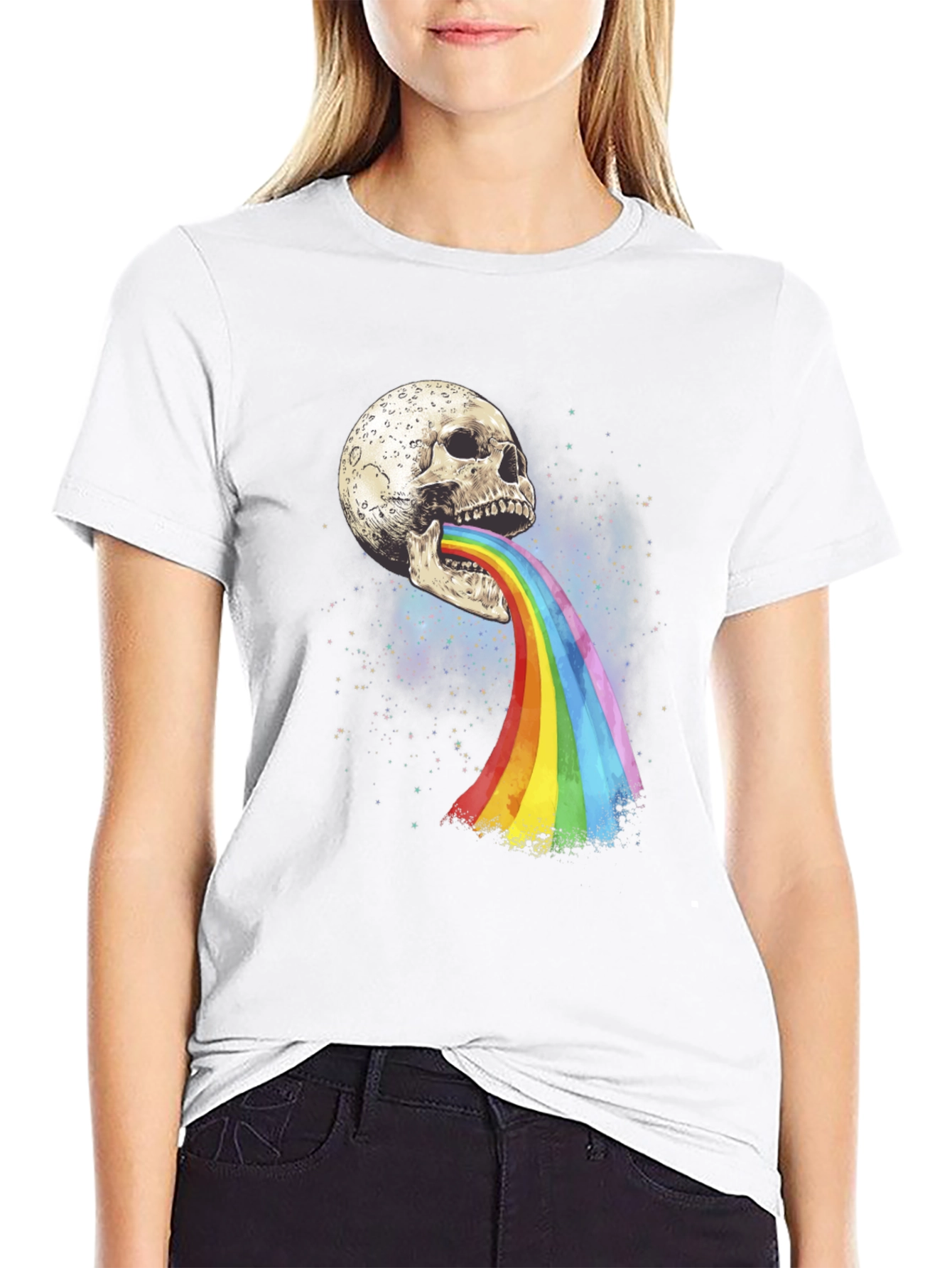 Skull Rainbow Galaxy T-Shirt