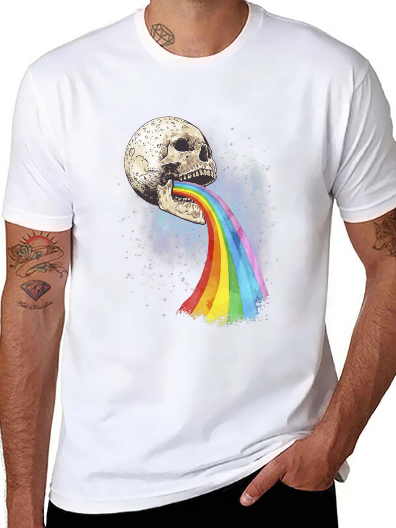 Skull Rainbow Galaxy T-Shirt