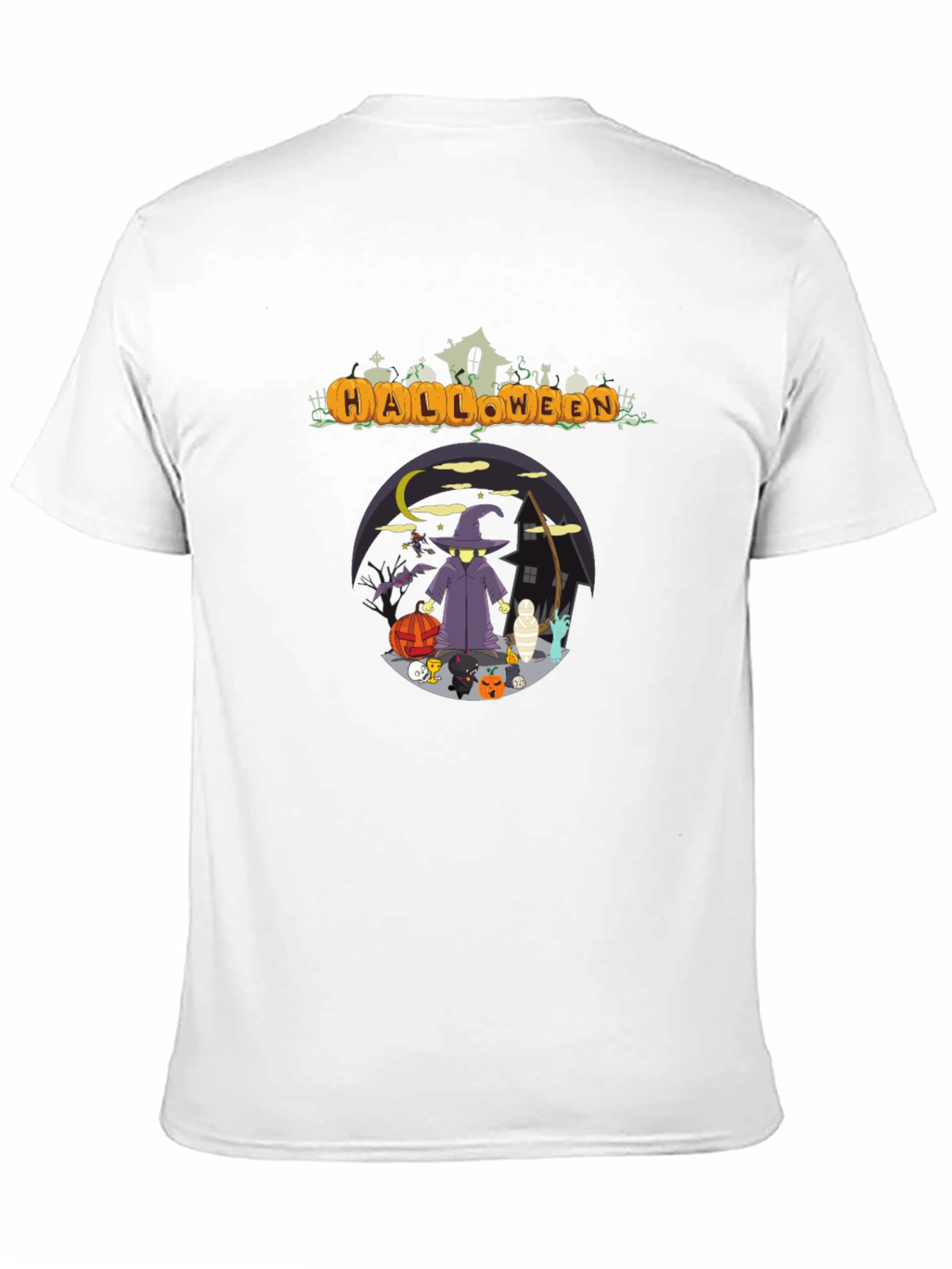 Halloween Graphic Print Crew Neck T-Shirt