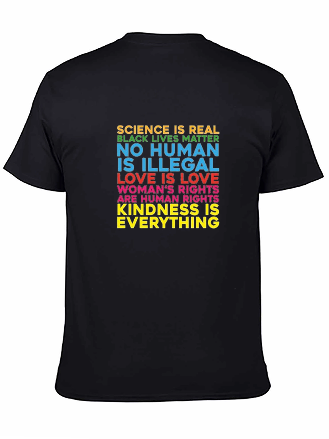 Equality & Kindness Graphic Tee - Black Unisex T-Shirt