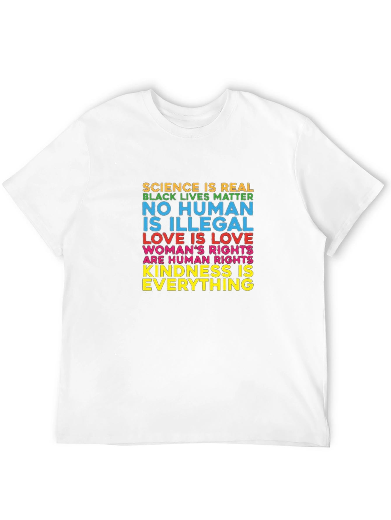 Equality & Kindness Graphic Tee - Black Unisex T-Shirt