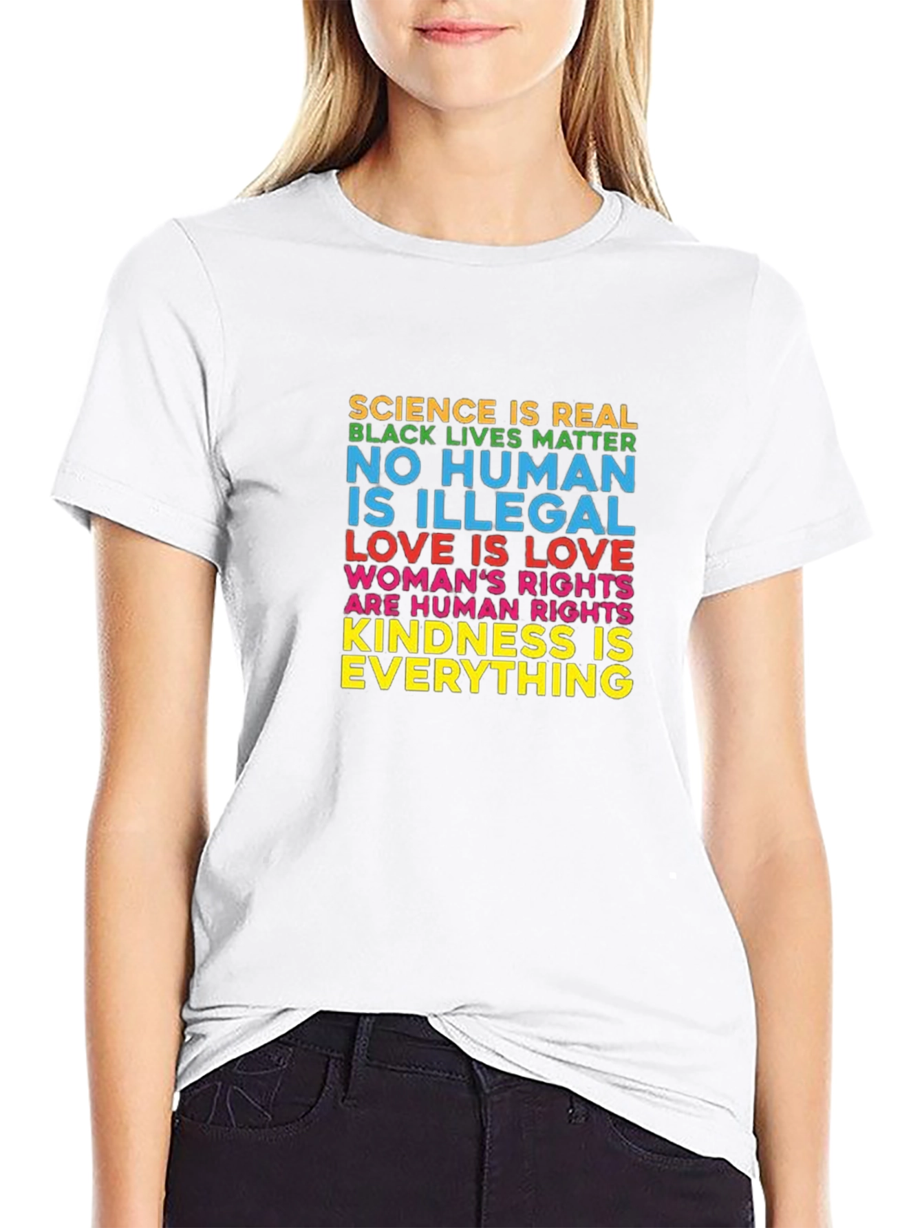 Equality & Kindness Graphic Tee - Black Unisex T-Shirt