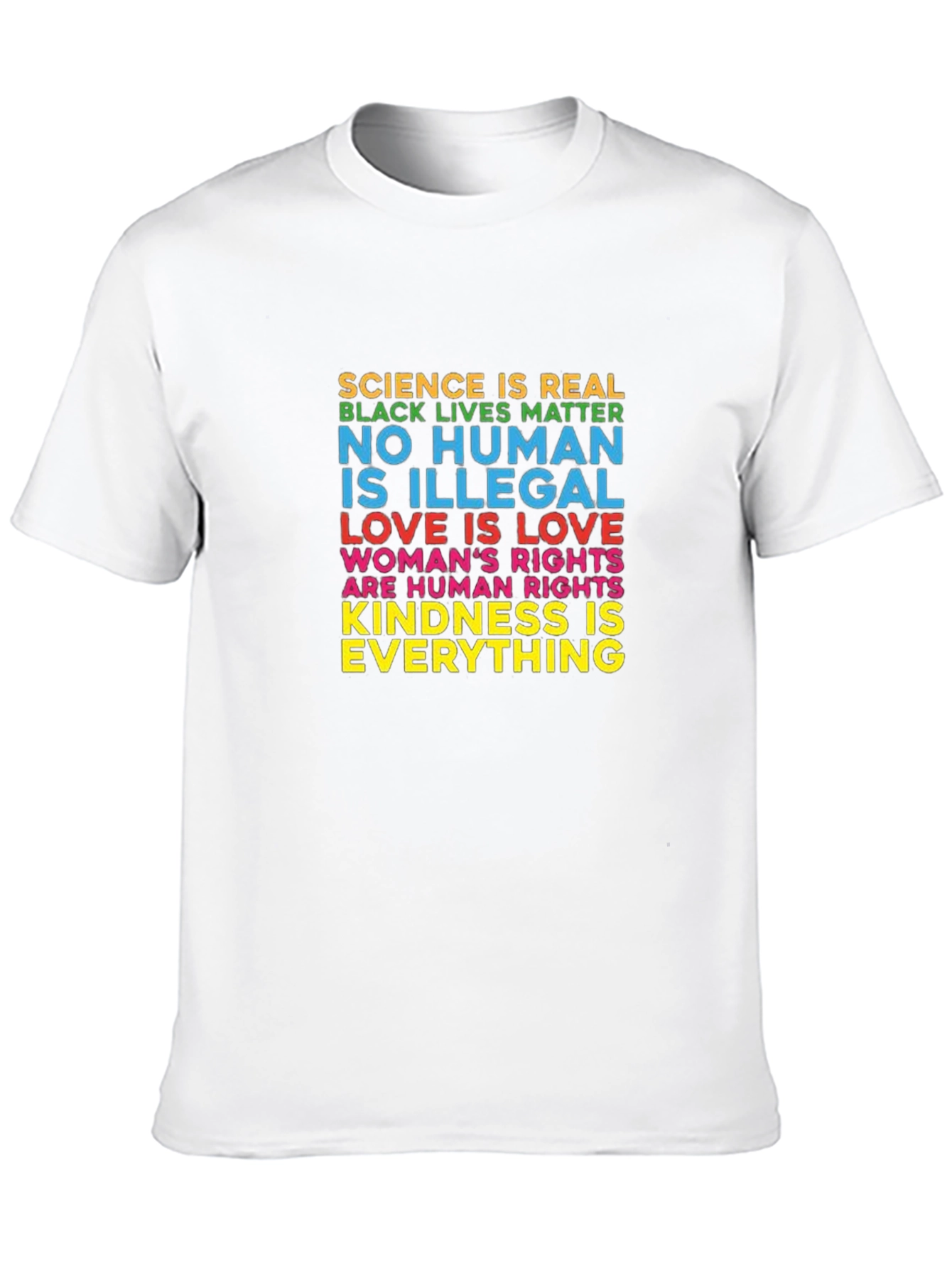 Equality & Kindness Graphic Tee - Black Unisex T-Shirt