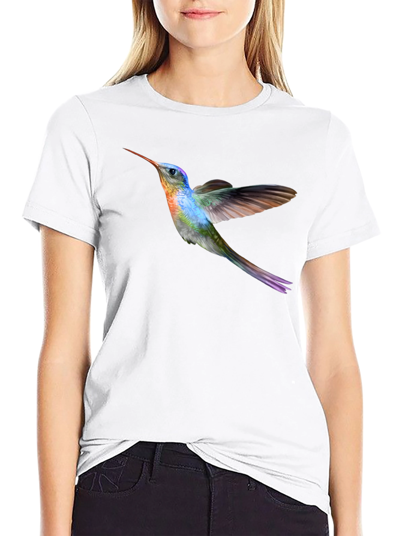Hummingbird Graphic Black T-Shirt