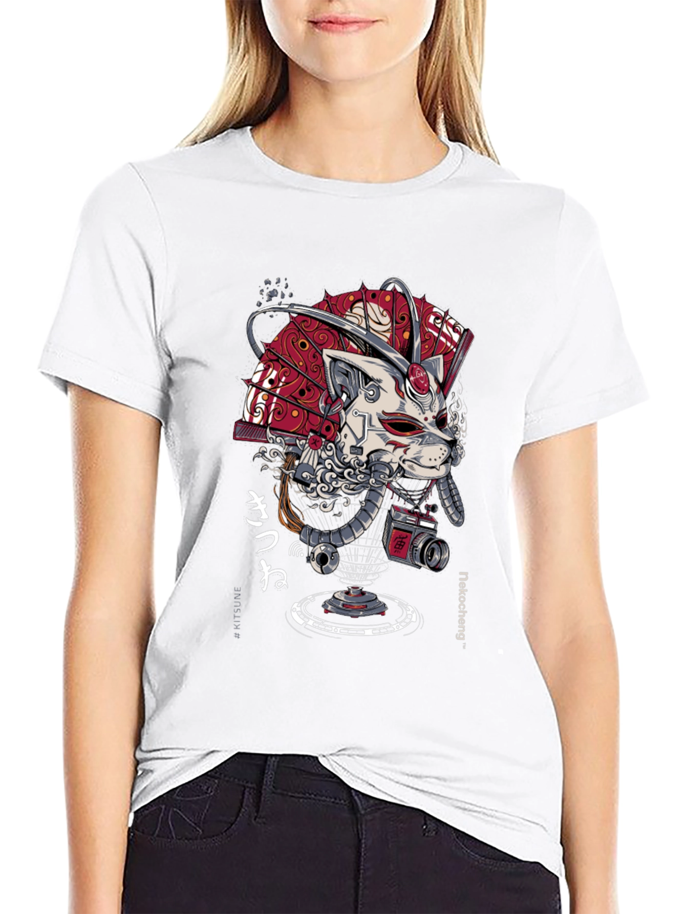 Cyberpunk Samurai Cat T-Shirt
