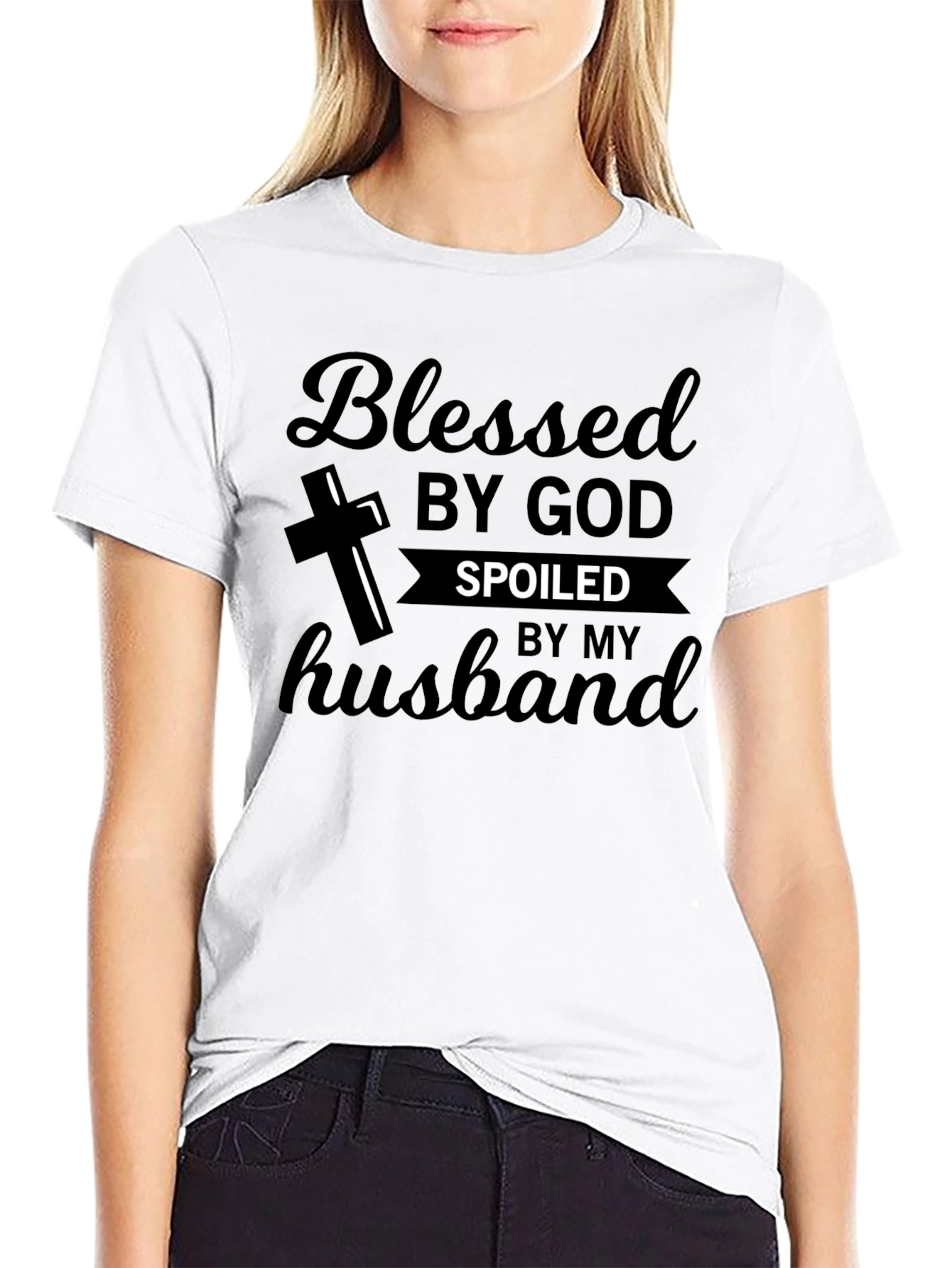 Blessed by God Spoiled by my Husband T-Shirt