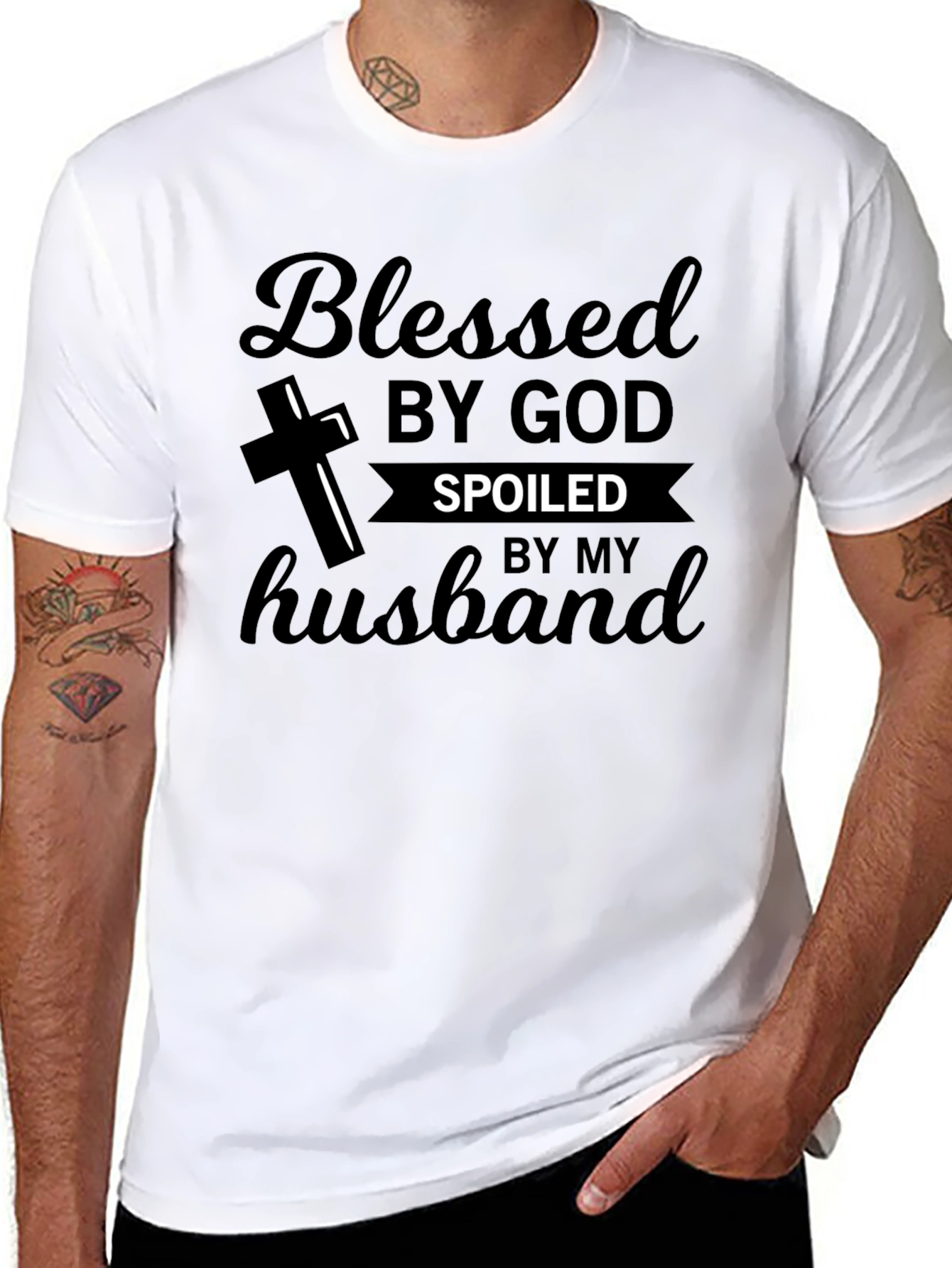 Blessed by God Spoiled by my Husband T-Shirt