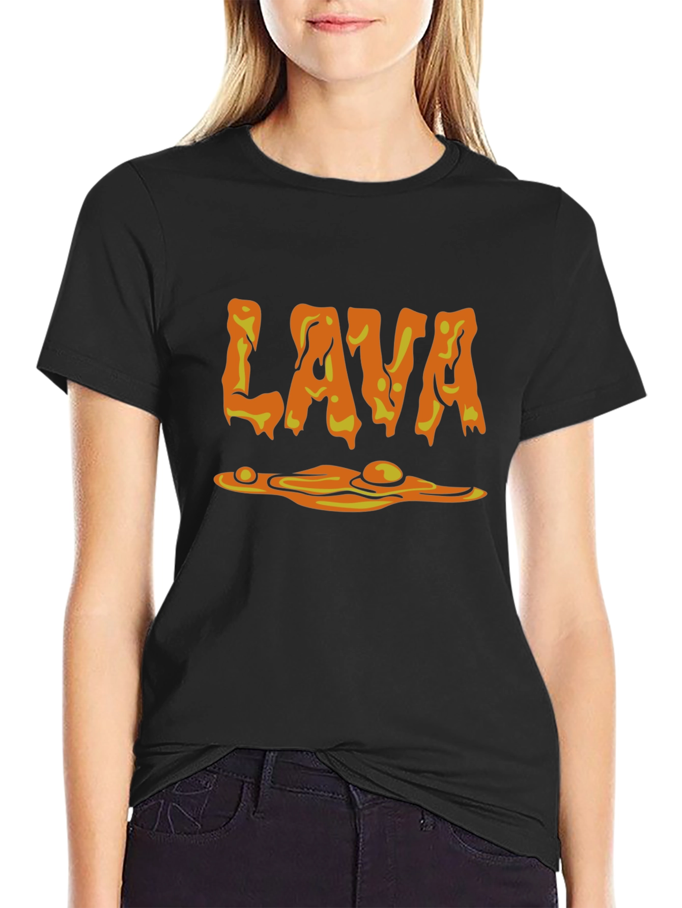 LAVA Graphic Print Black T-Shirt