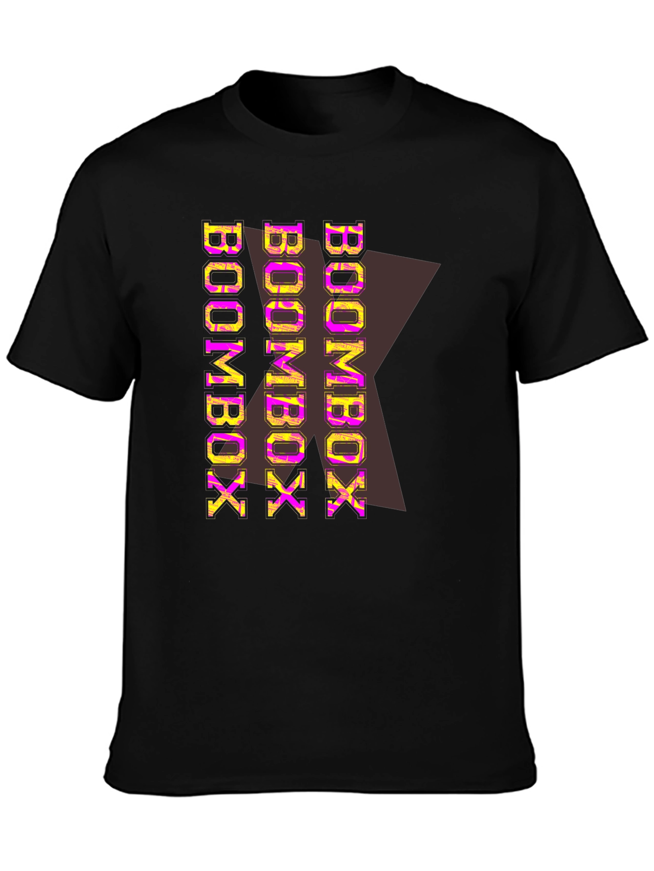 Boombox Graphic Print Black T-Shirt