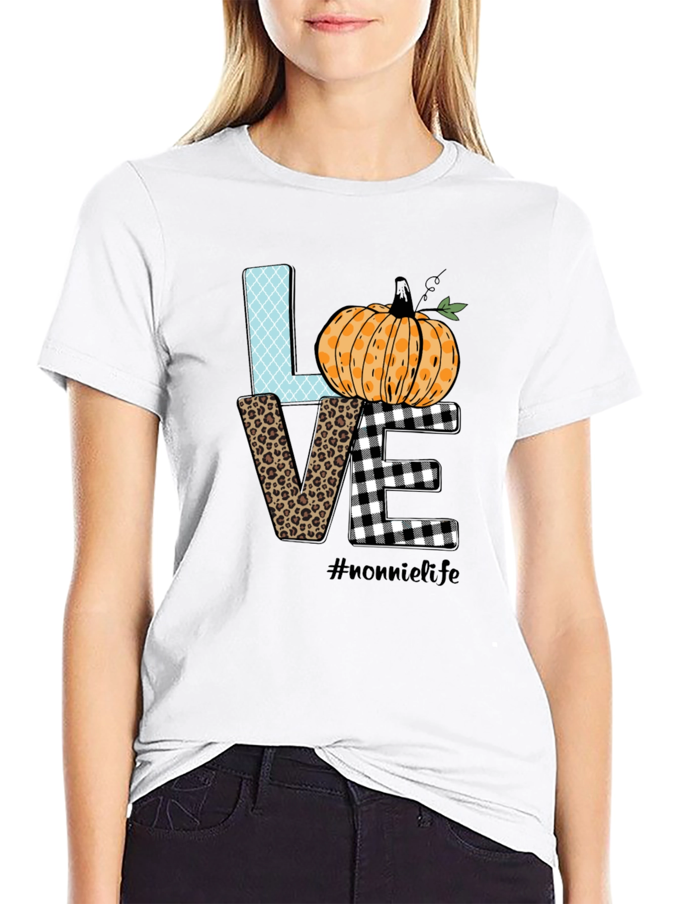 Fall Love Nonnie Life Graphic T-Shirt