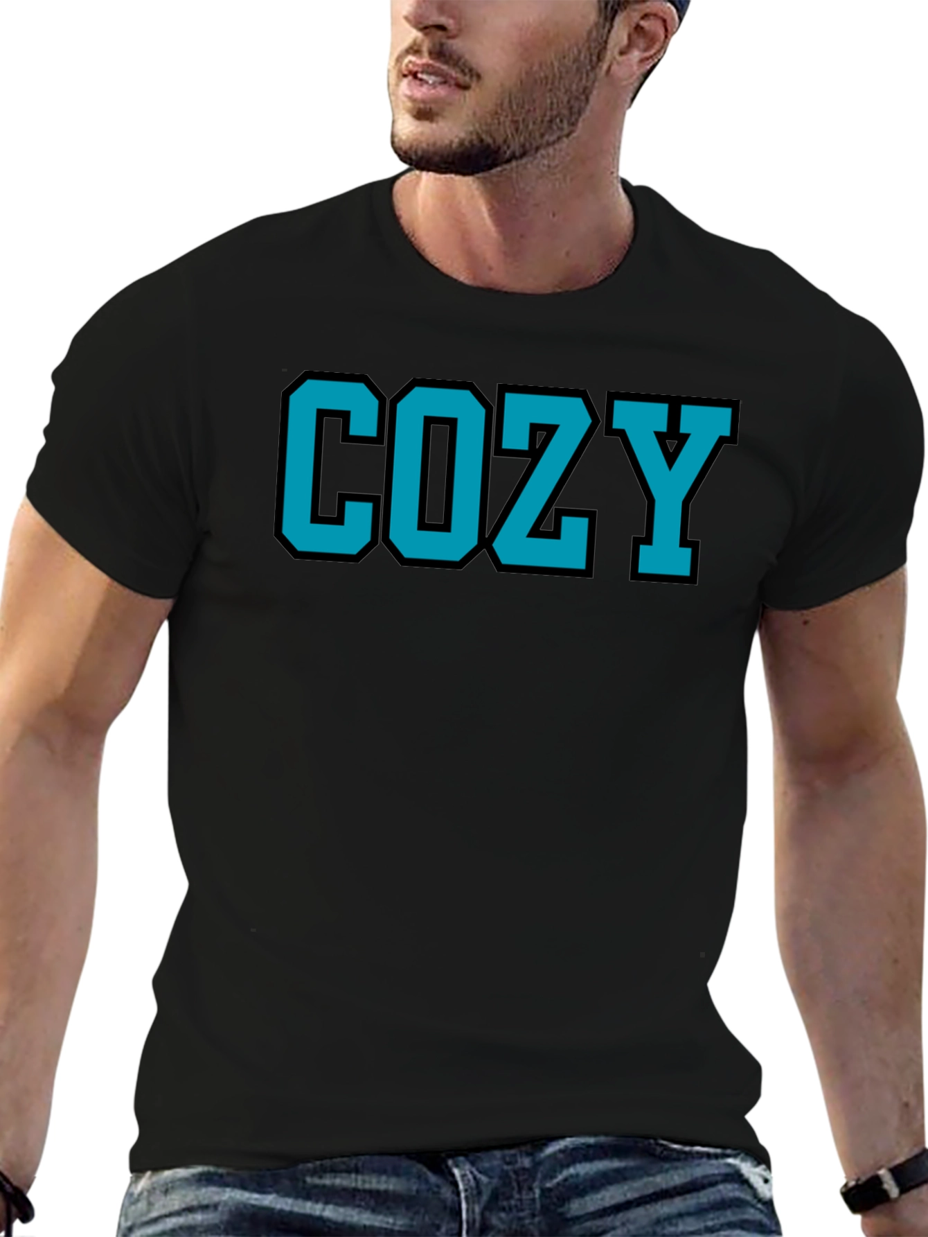 Cozy Graphic Tee - Black T-Shirt