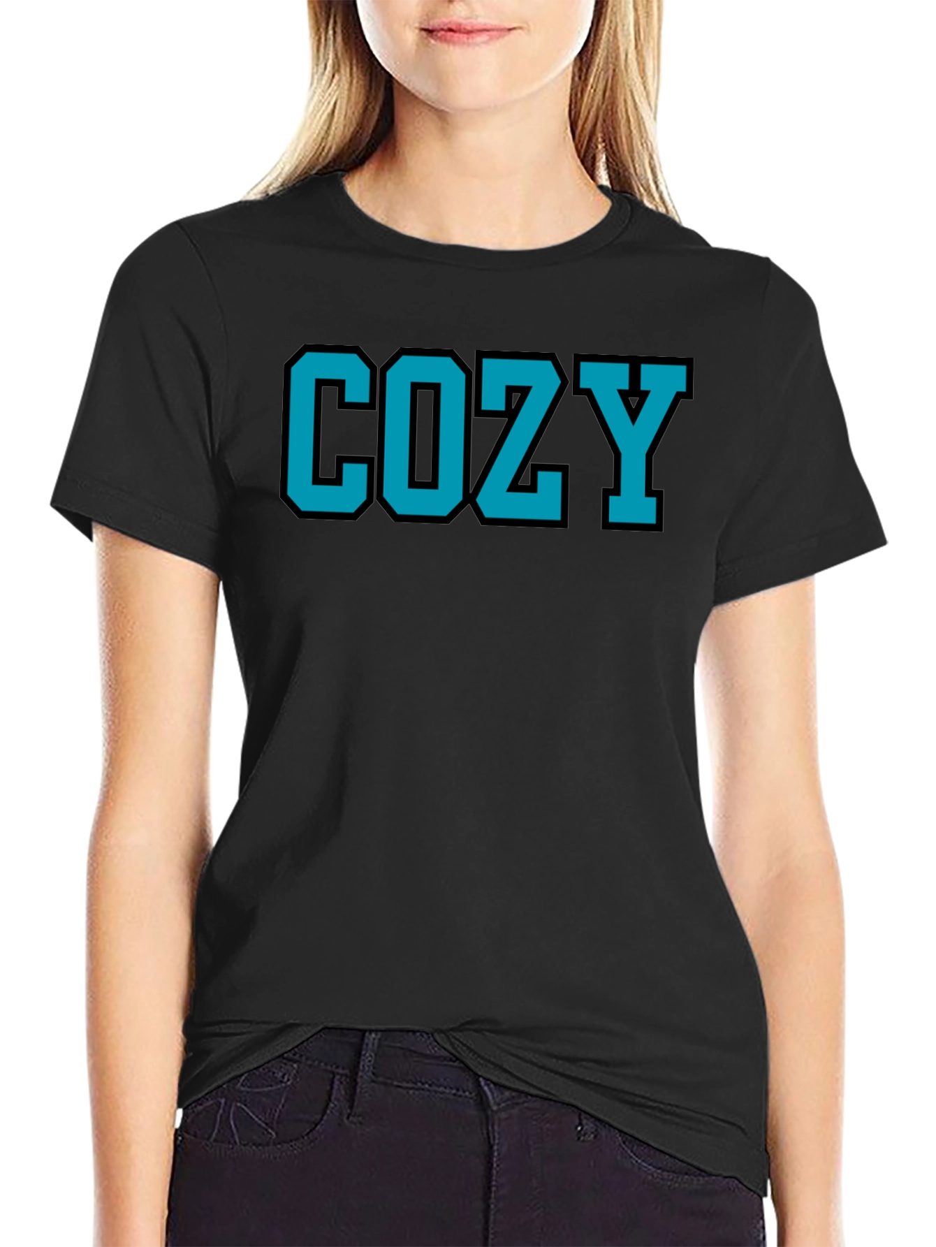 Cozy Graphic Tee - Black T-Shirt
