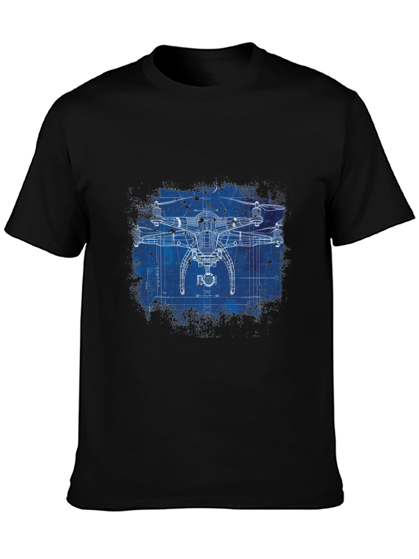 Drone Blueprint Graphic T-Shirt