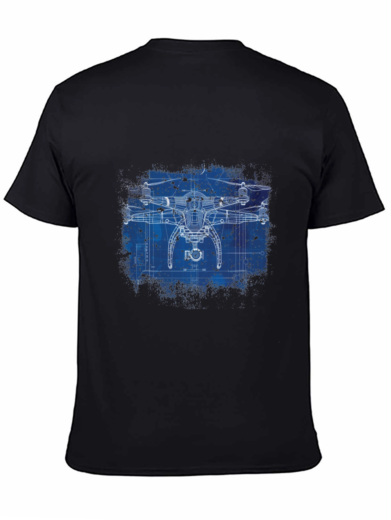 Drone Blueprint Graphic T-Shirt