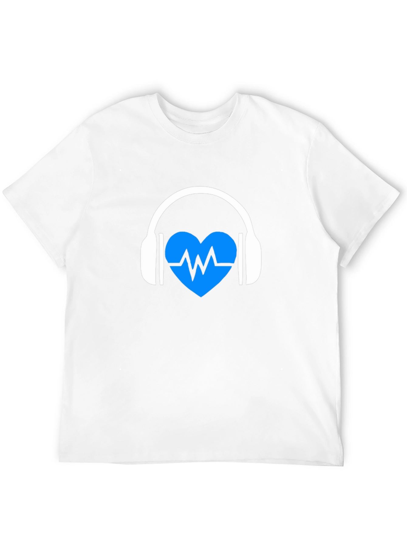 Heartbeat Headphones Black Graphic Tee