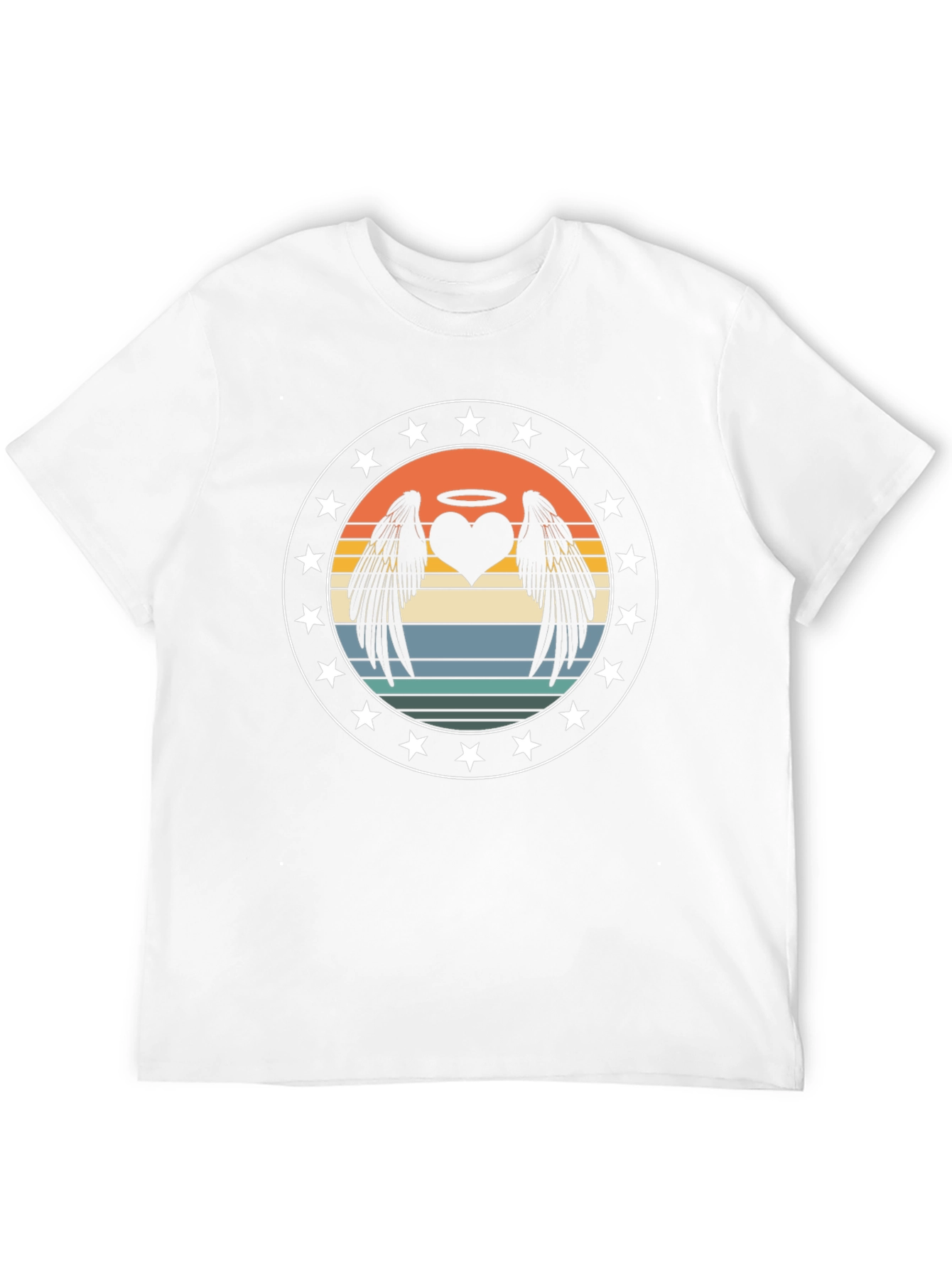 Retro Angel Wings Heart T-Shirt