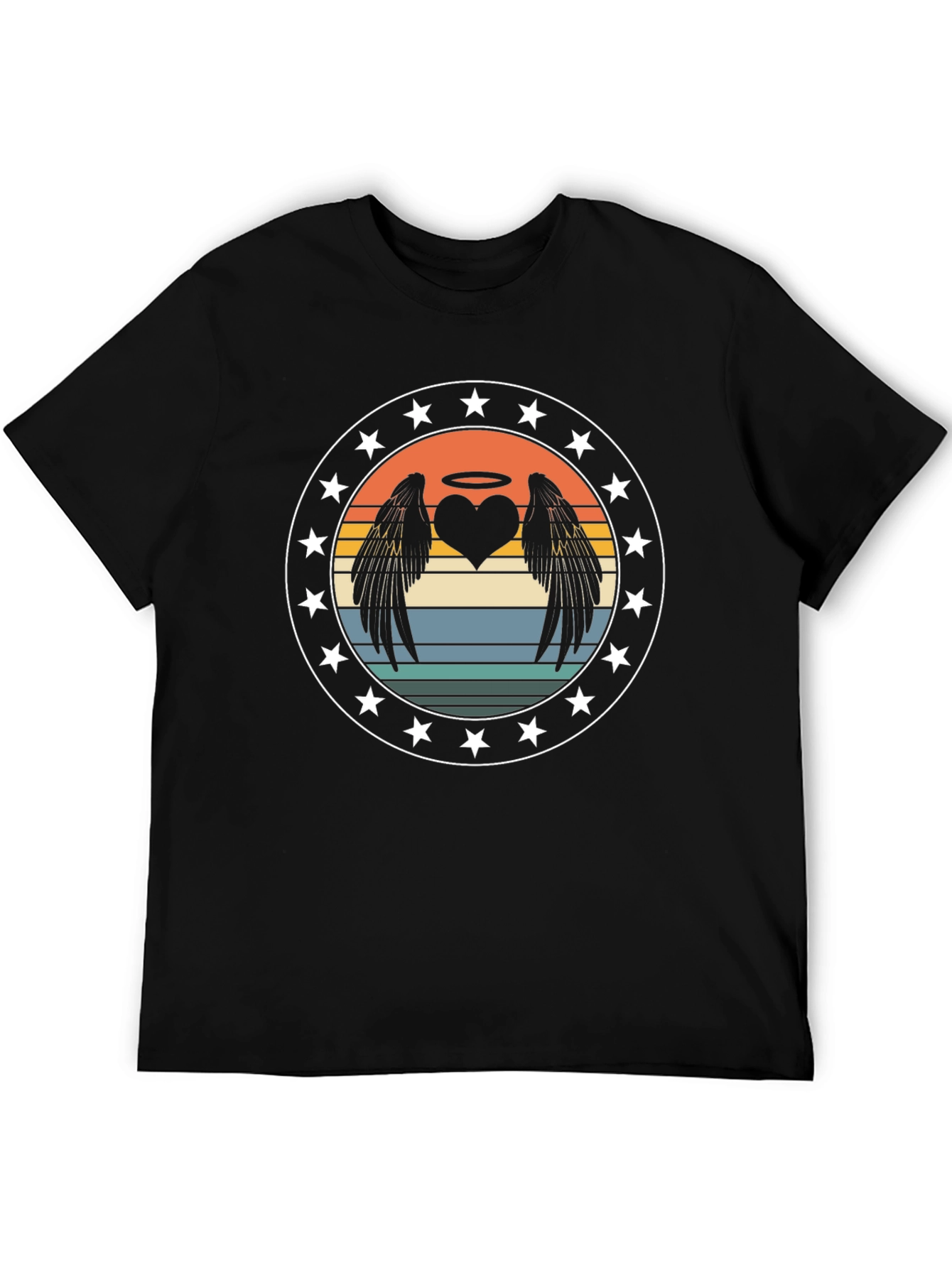 Retro Angel Wings Heart T-Shirt