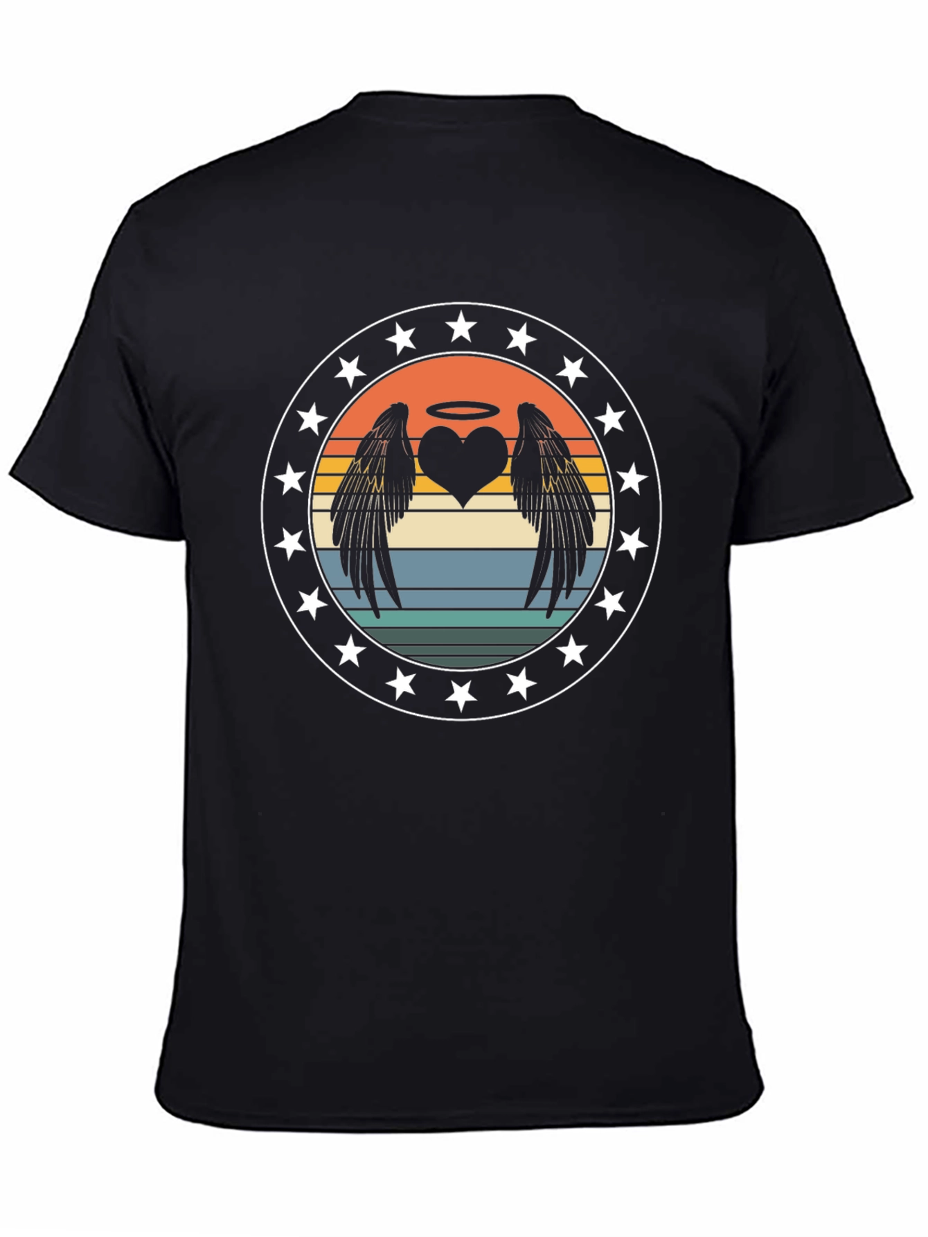 Retro Angel Wings Heart T-Shirt