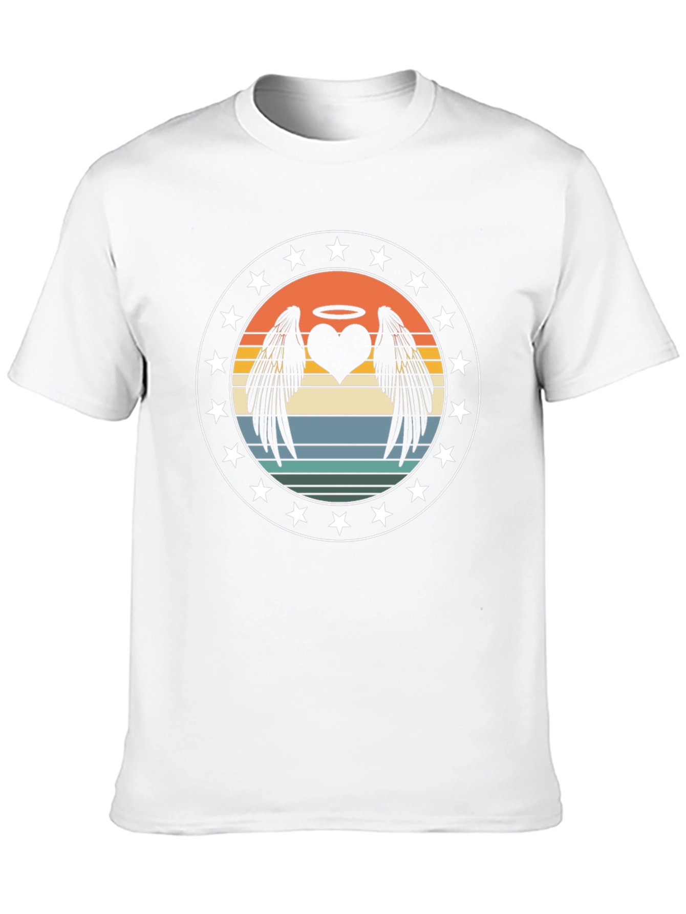 Retro Angel Wings Heart T-Shirt