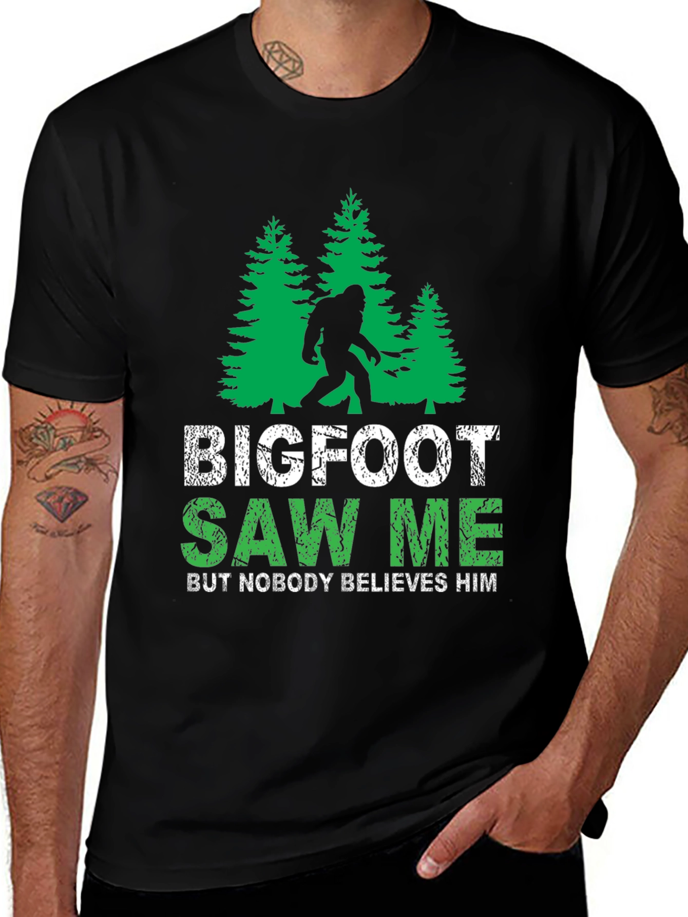 Bigfoot Saw Me Funny Graphic Tee