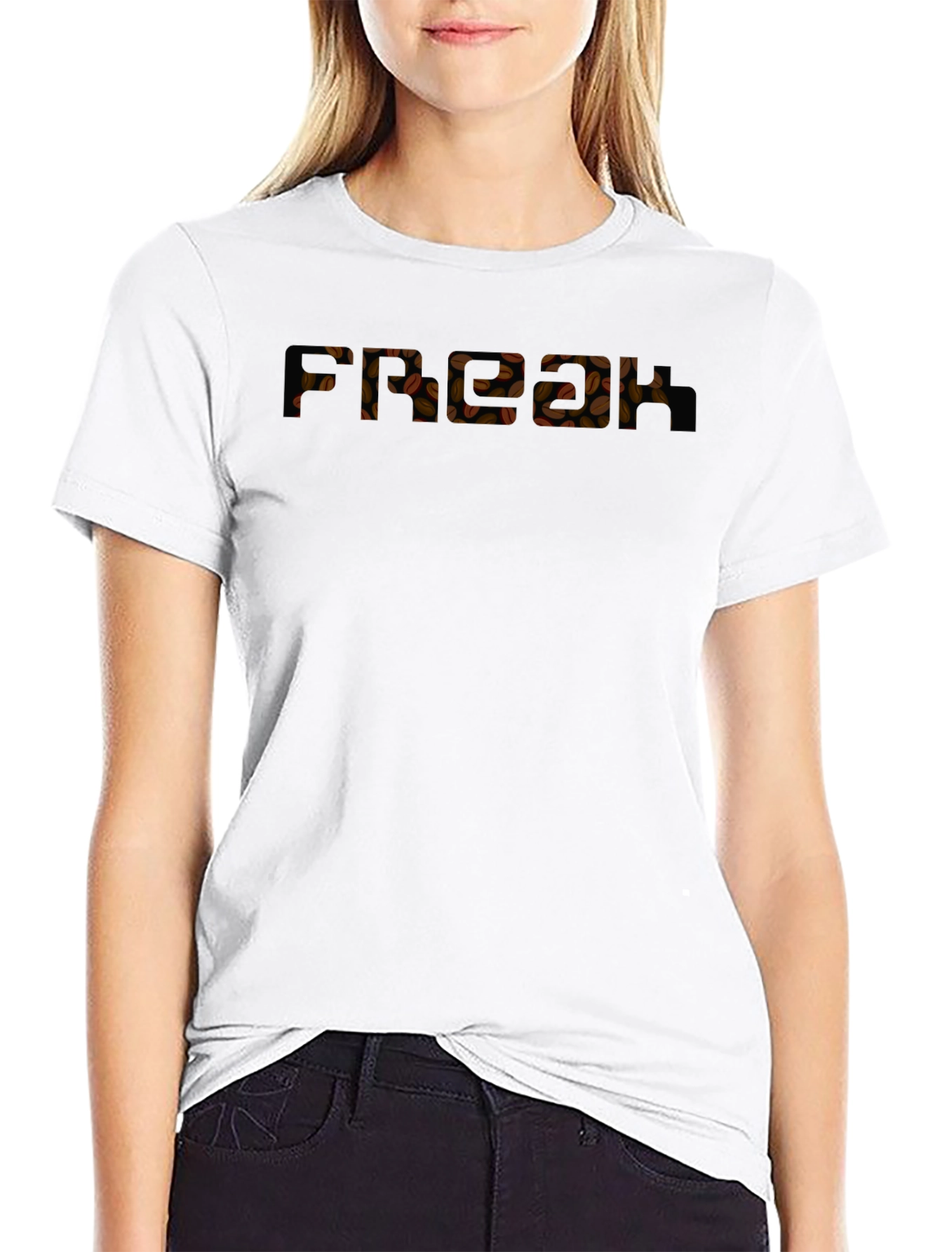Coffee Bean Graphic Black T-Shirt