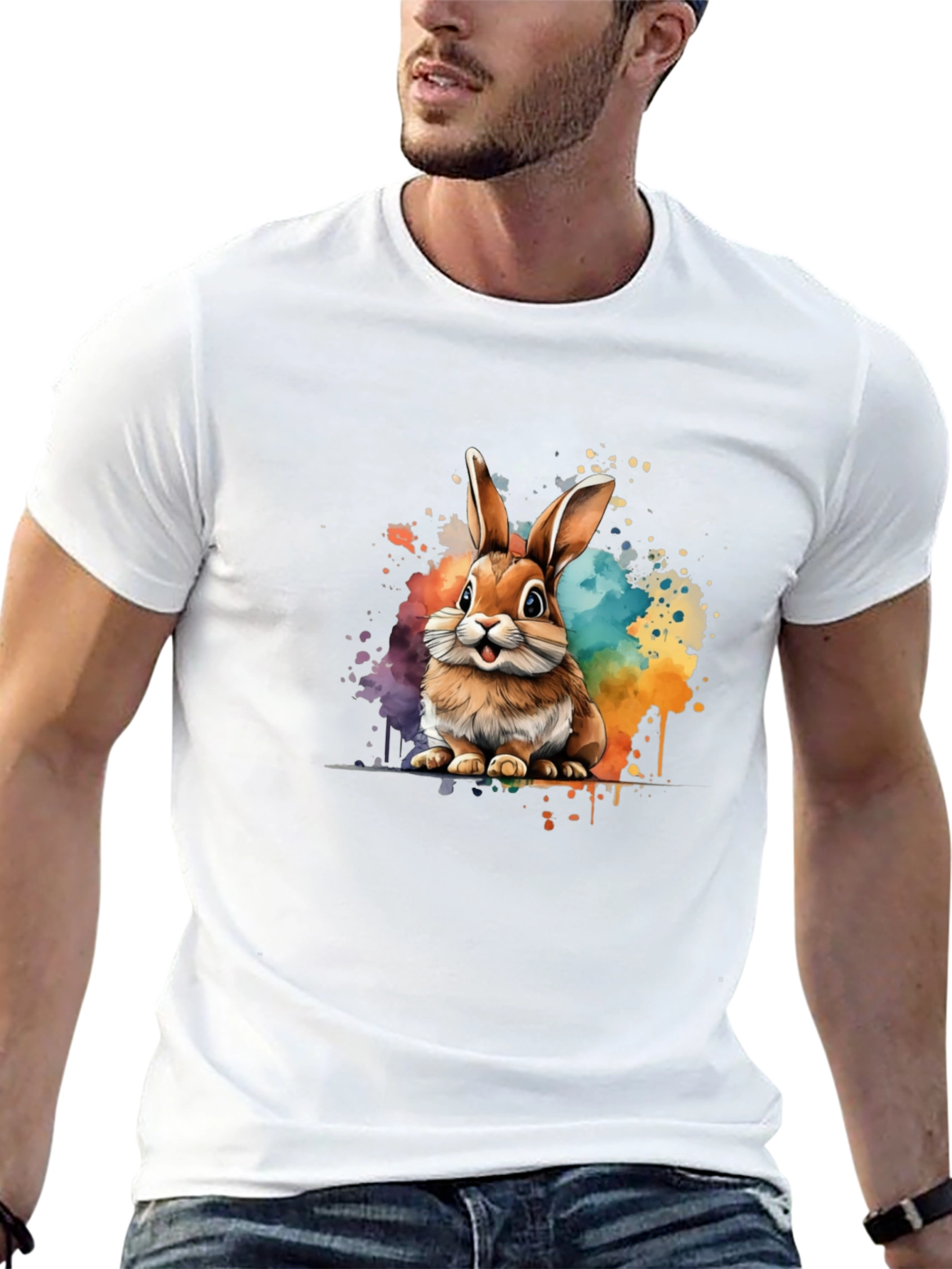 Watercolor Bunny Graphic Tee