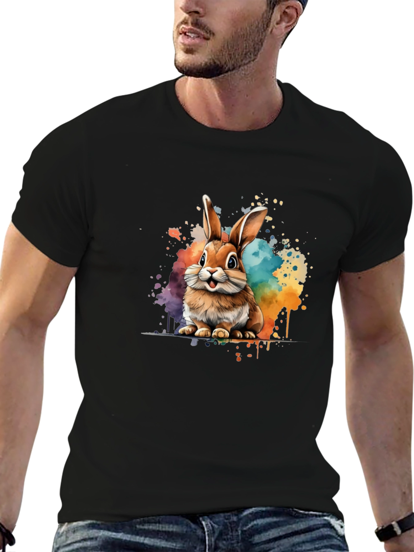 Watercolor Bunny Graphic Tee