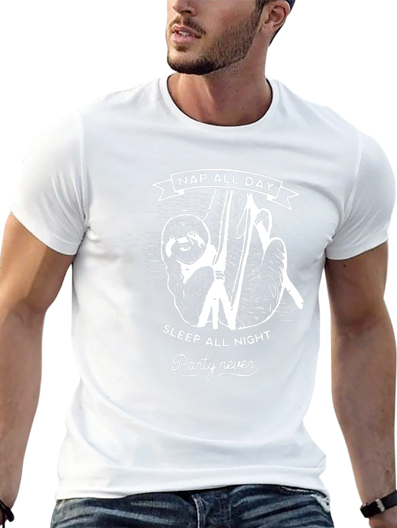 Nap All Day Sloth Graphic Tee