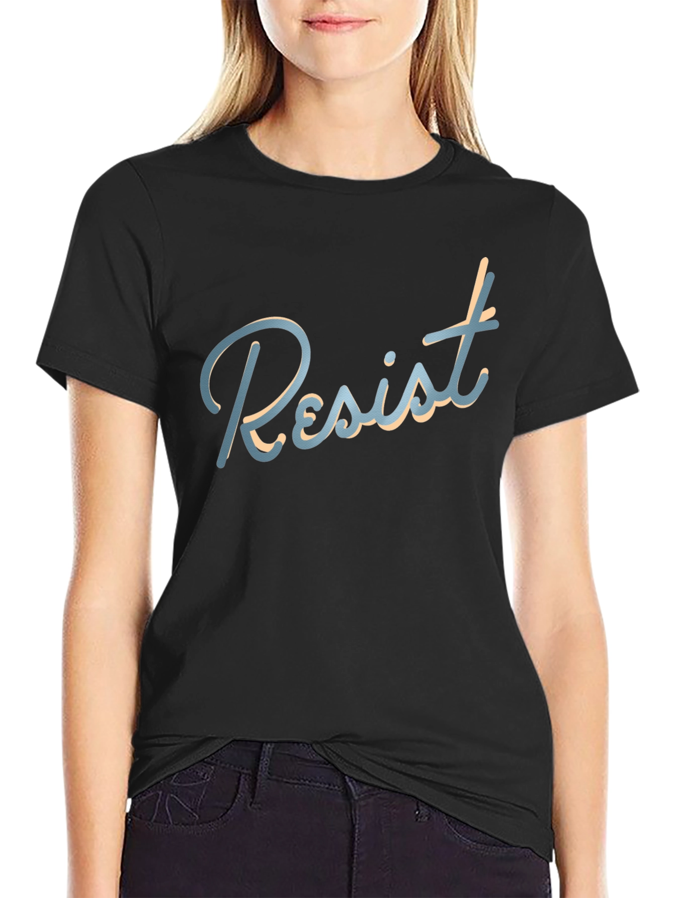 Resist Graphic Tee - Stylish Black T-Shirt