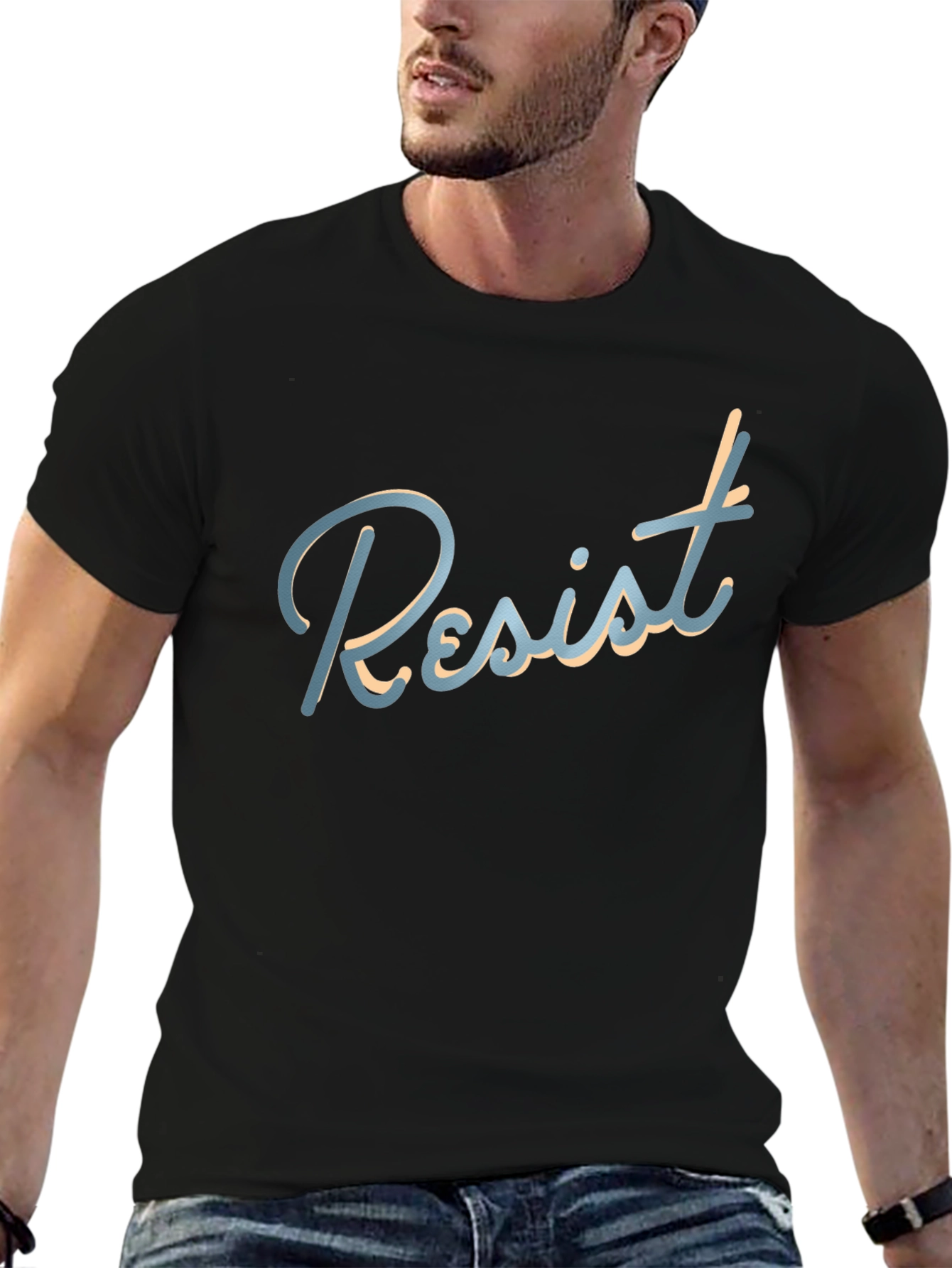 Resist Graphic Tee - Stylish Black T-Shirt