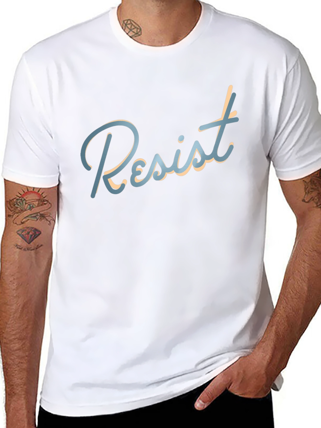 Resist Graphic Tee - Stylish Black T-Shirt