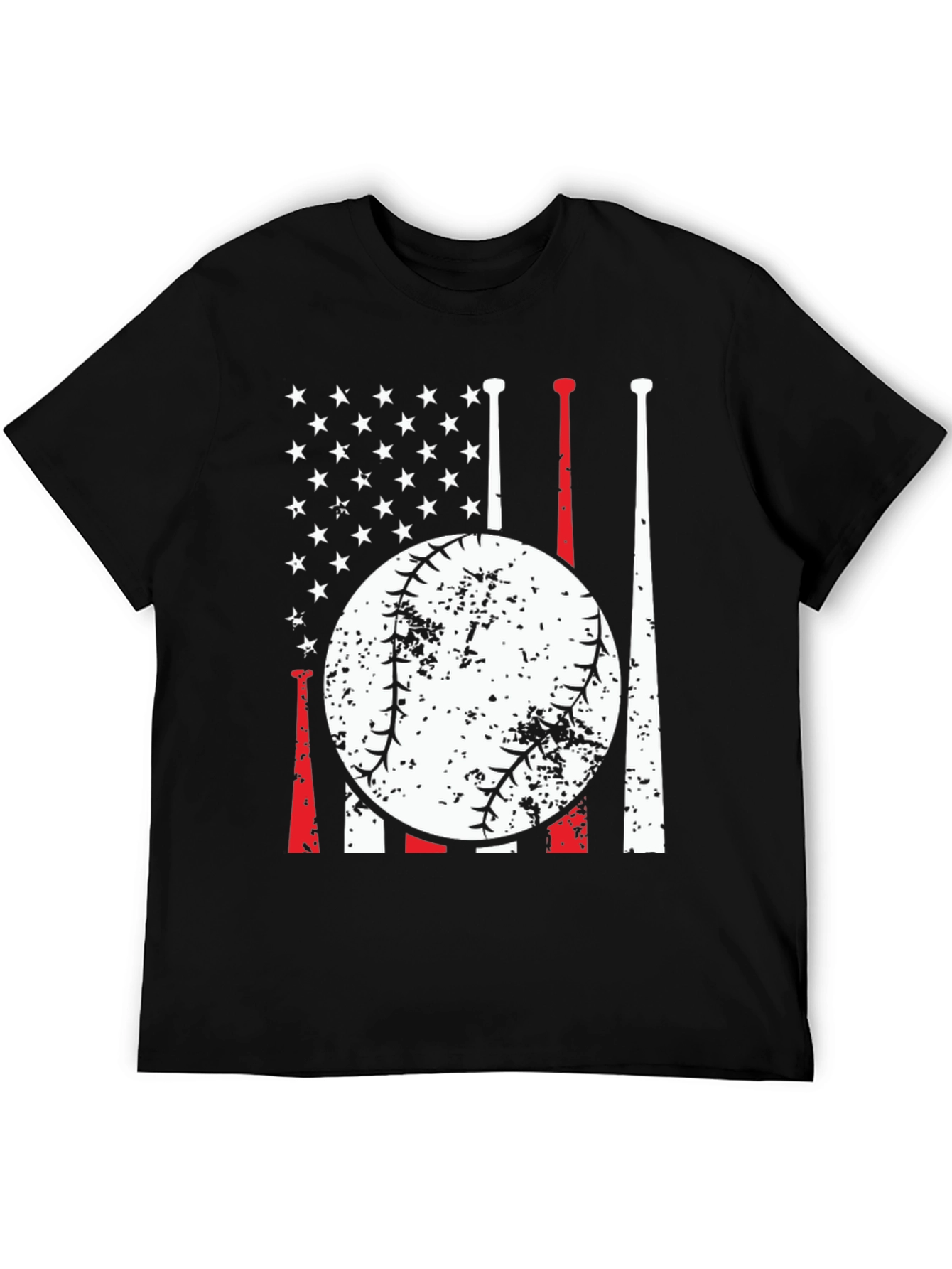 Baseball USA Flag Graphic Tee