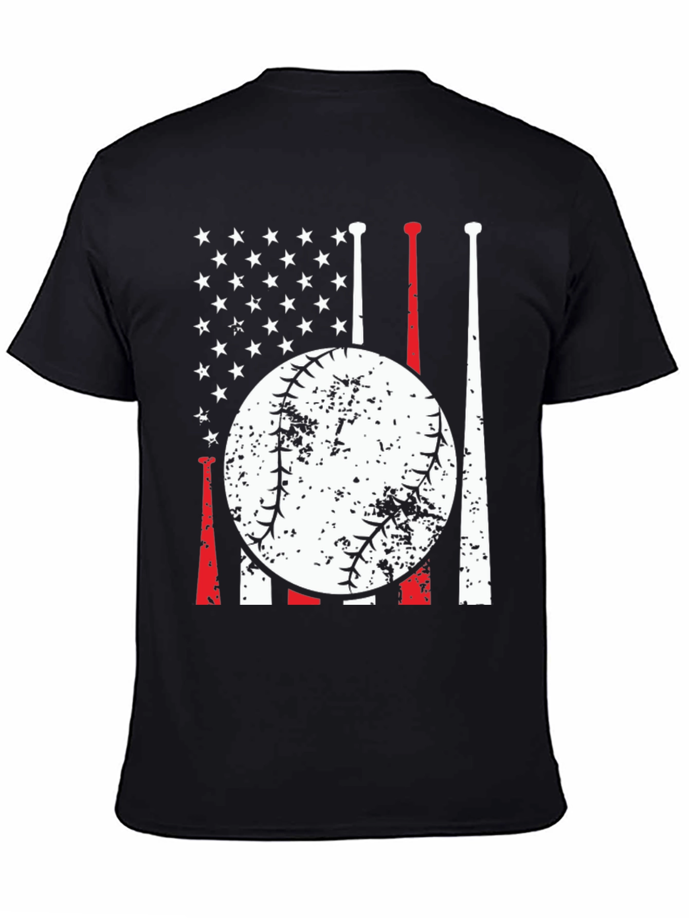 Baseball USA Flag Graphic Tee