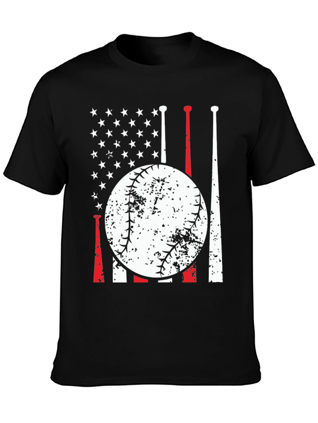 Baseball USA Flag Graphic Tee