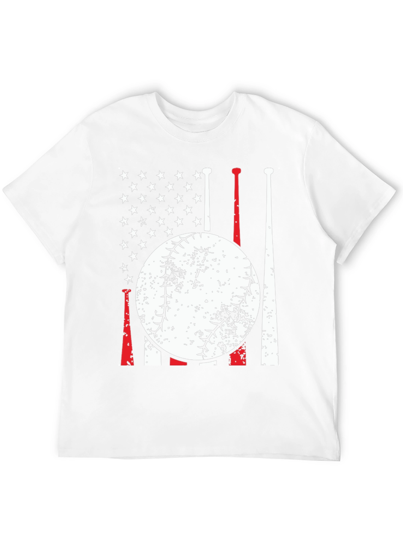 Baseball USA Flag Graphic Tee