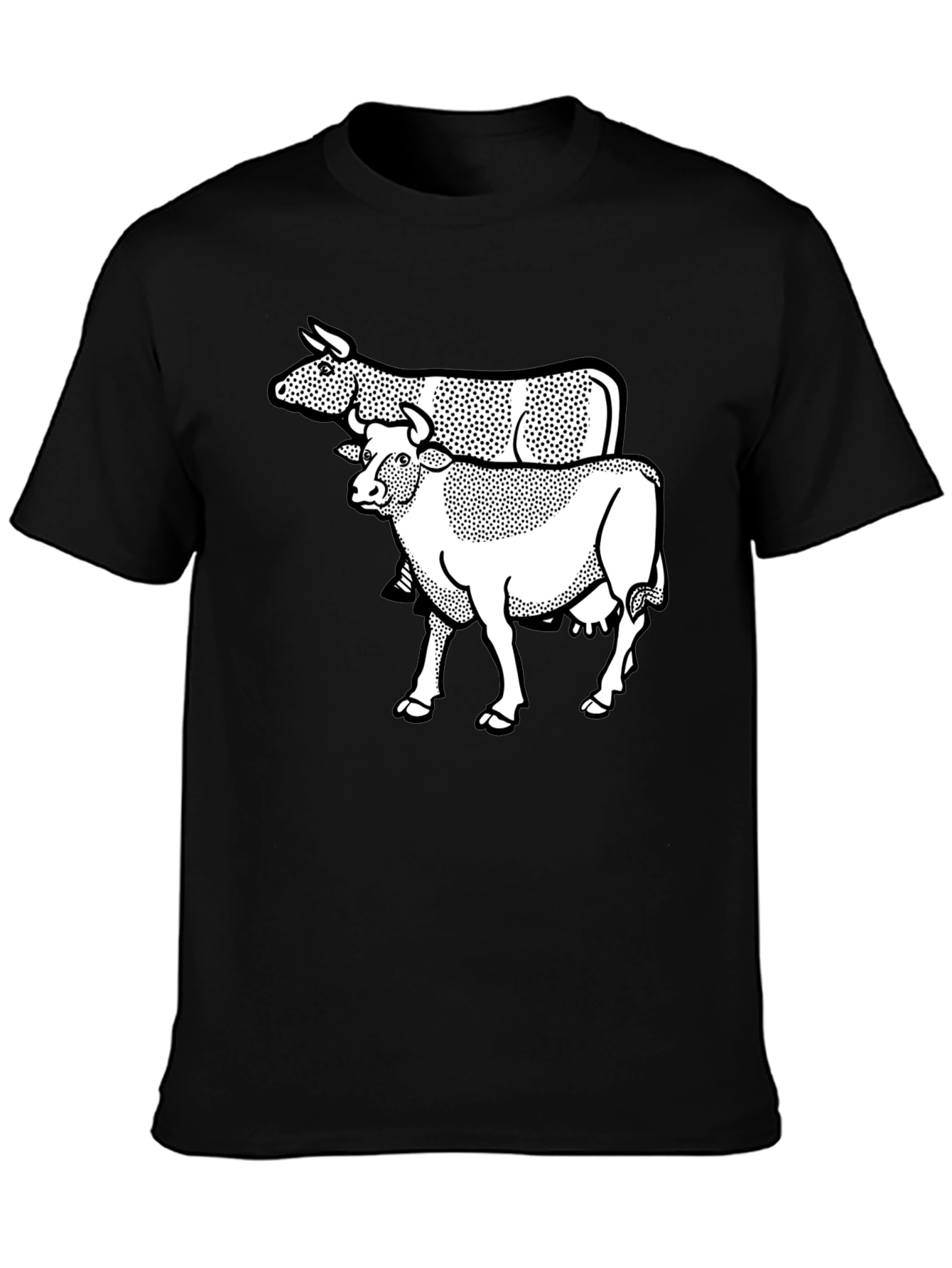 Cow Graphic Black T-Shirt