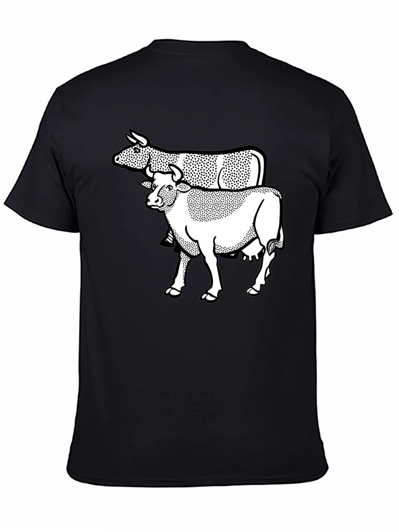 Cow Graphic Black T-Shirt